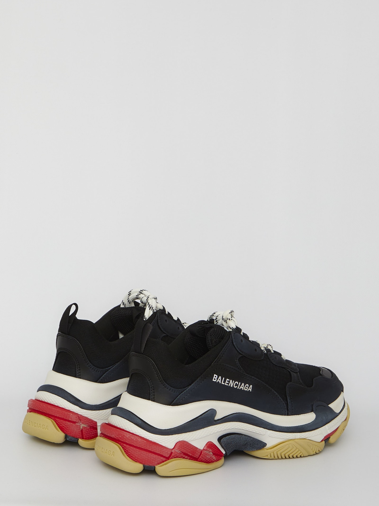 Shop Balenciaga Triple S Sneakers In Black