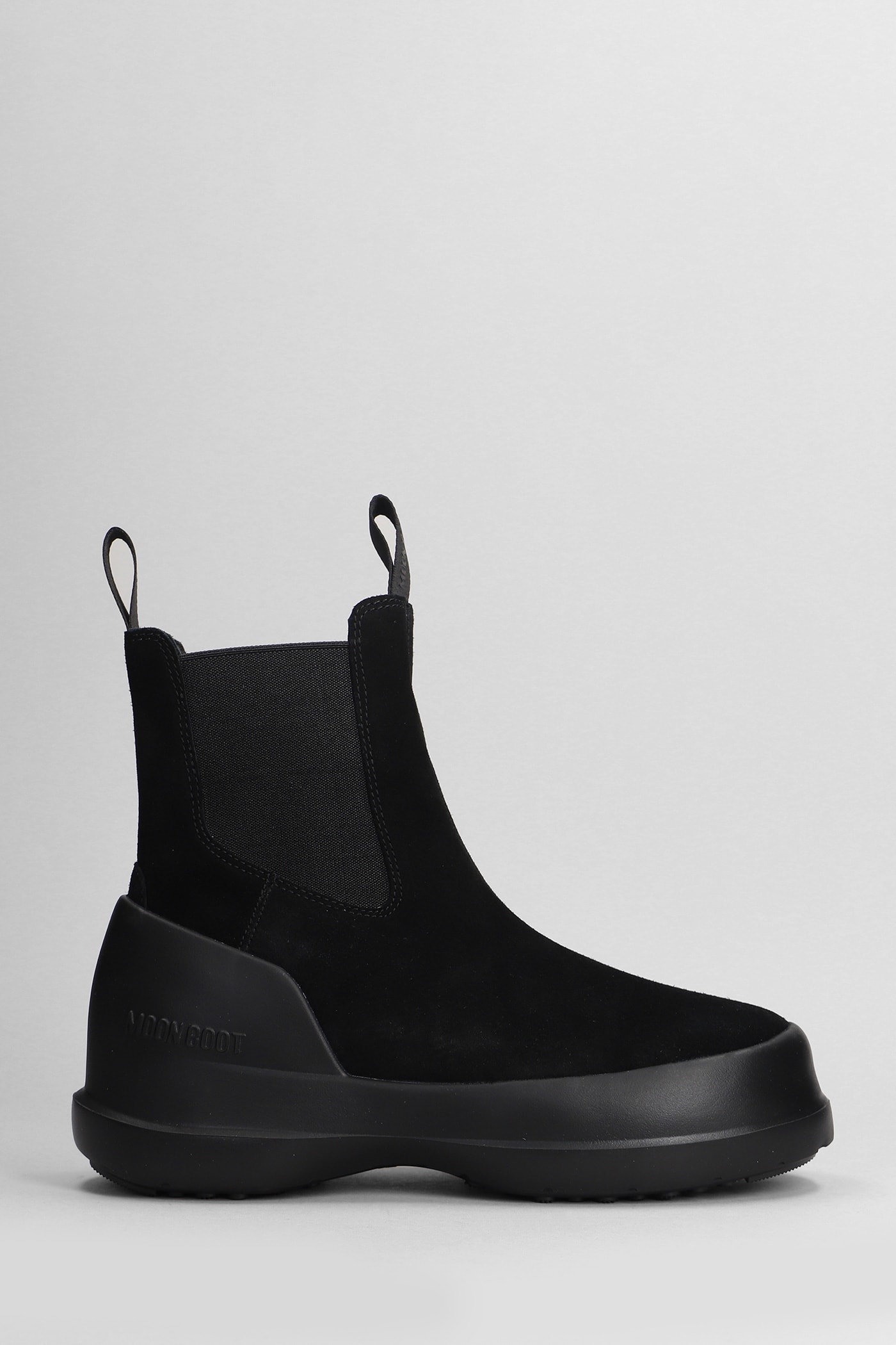 Shop Moon Boot Mb Luna Chelsea Ankle Boots In Black Suede