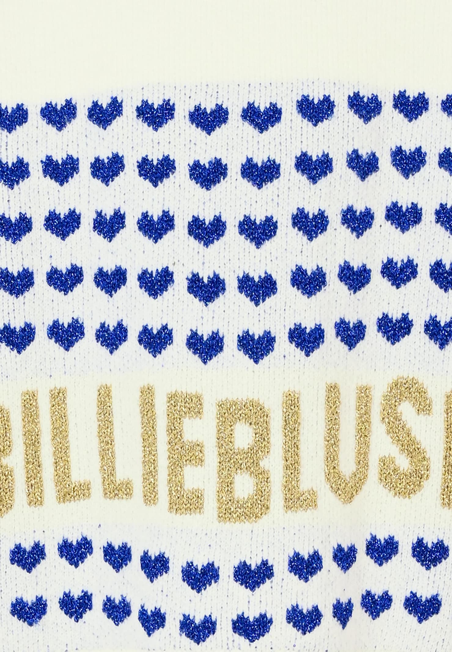 Billieblush Ivory Sweater For Girl With Logo In White