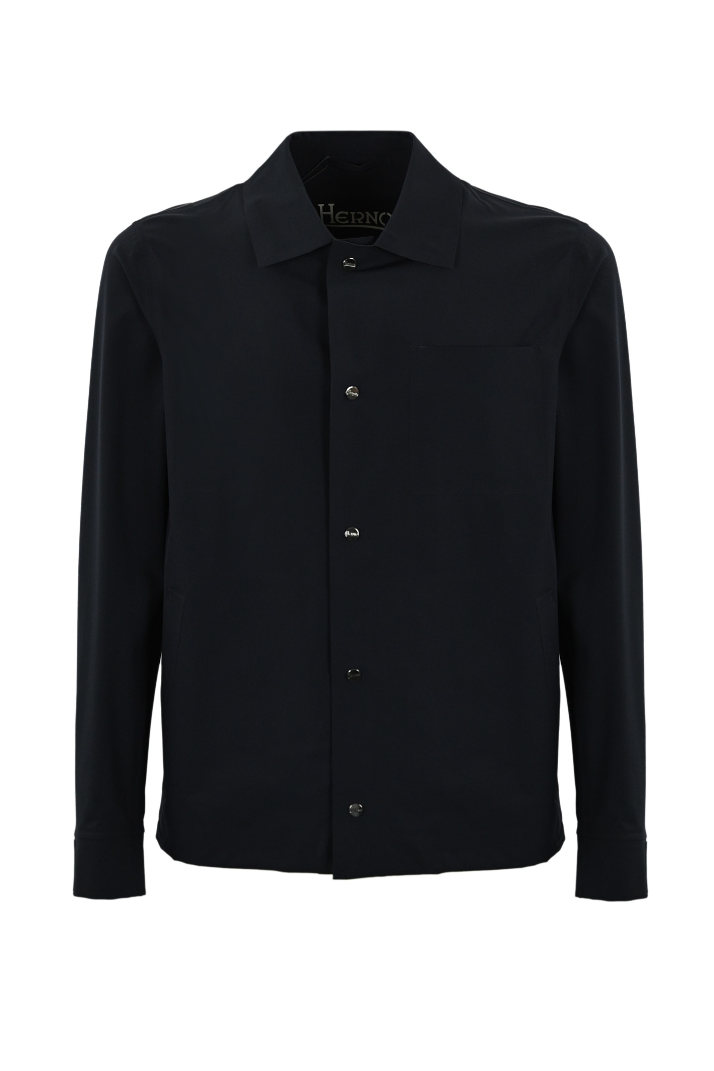 Herno Technical Fabric Jacket In Blu