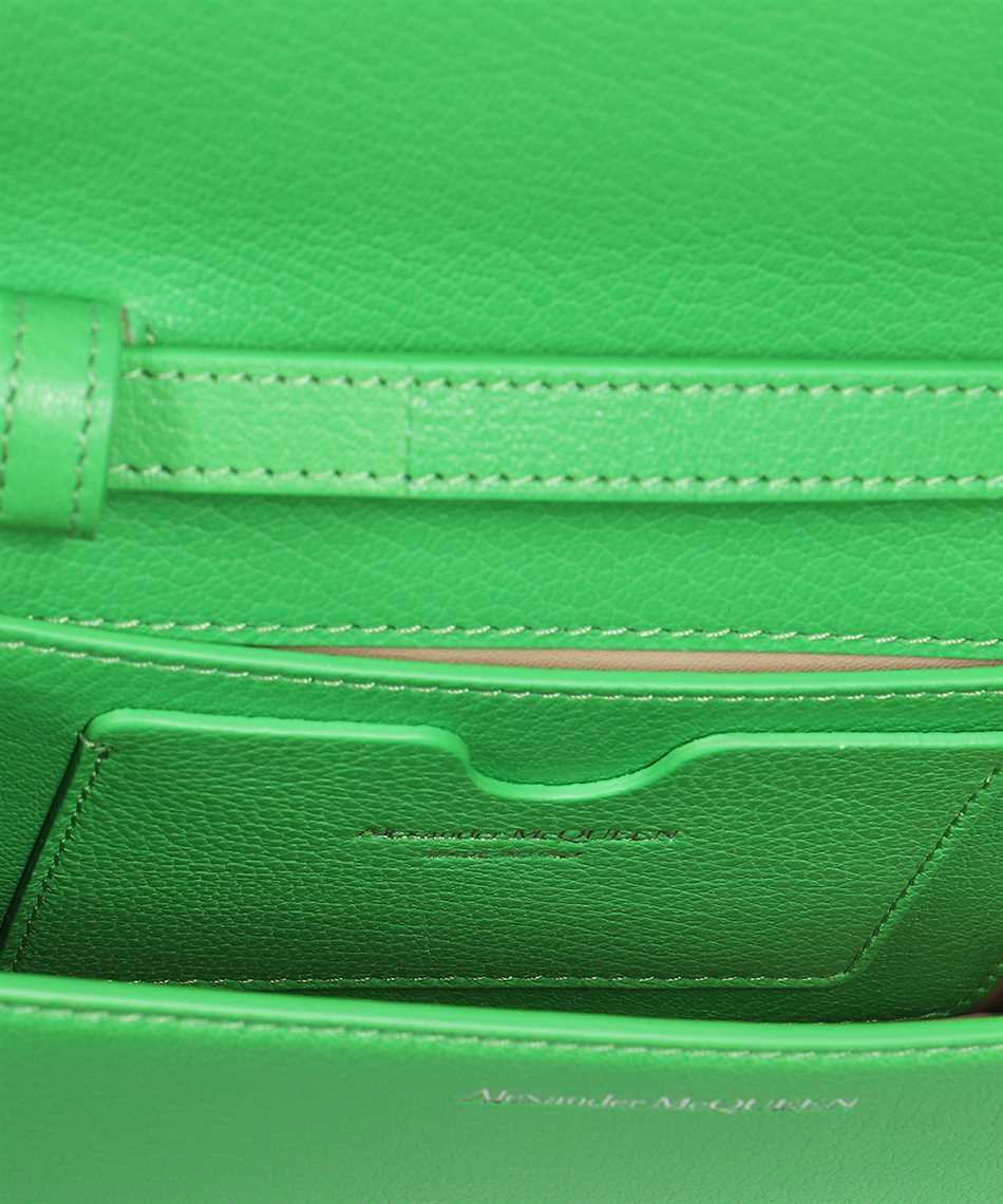 Shop Alexander Mcqueen The Four Ring Mini Leather Mini-bag In Green