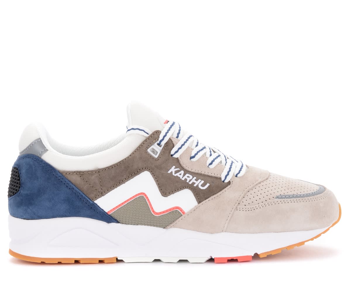 Karhu Aria Sneakers In Gray And Blue Suede And Fabric
