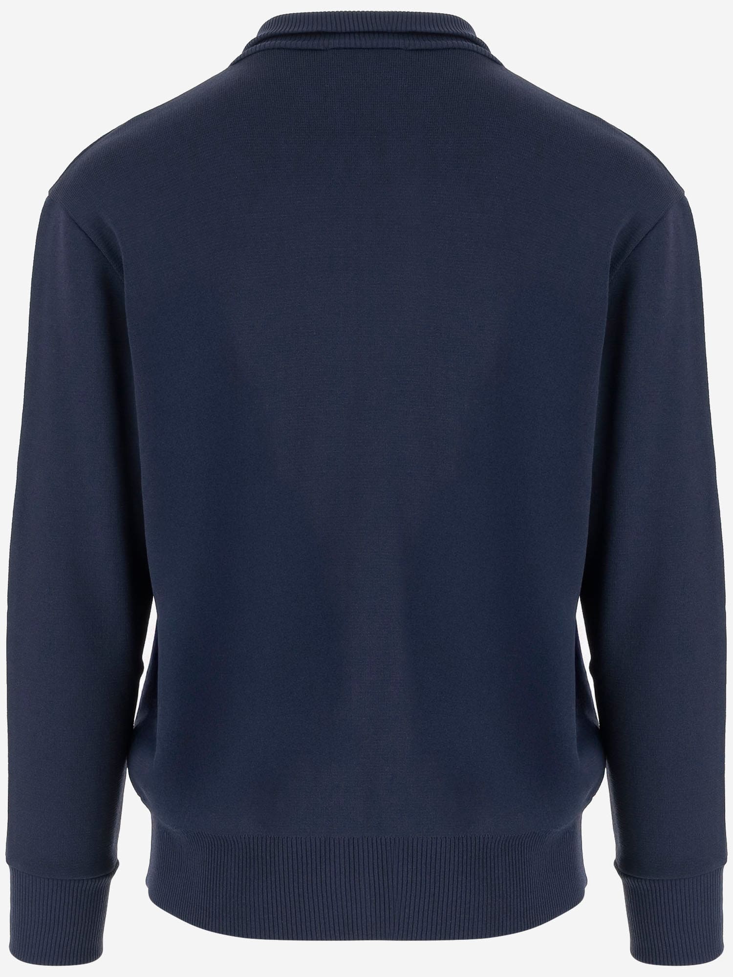 Autry Embroidered High Neck Jacket With Ribbed Cuffs In Blue