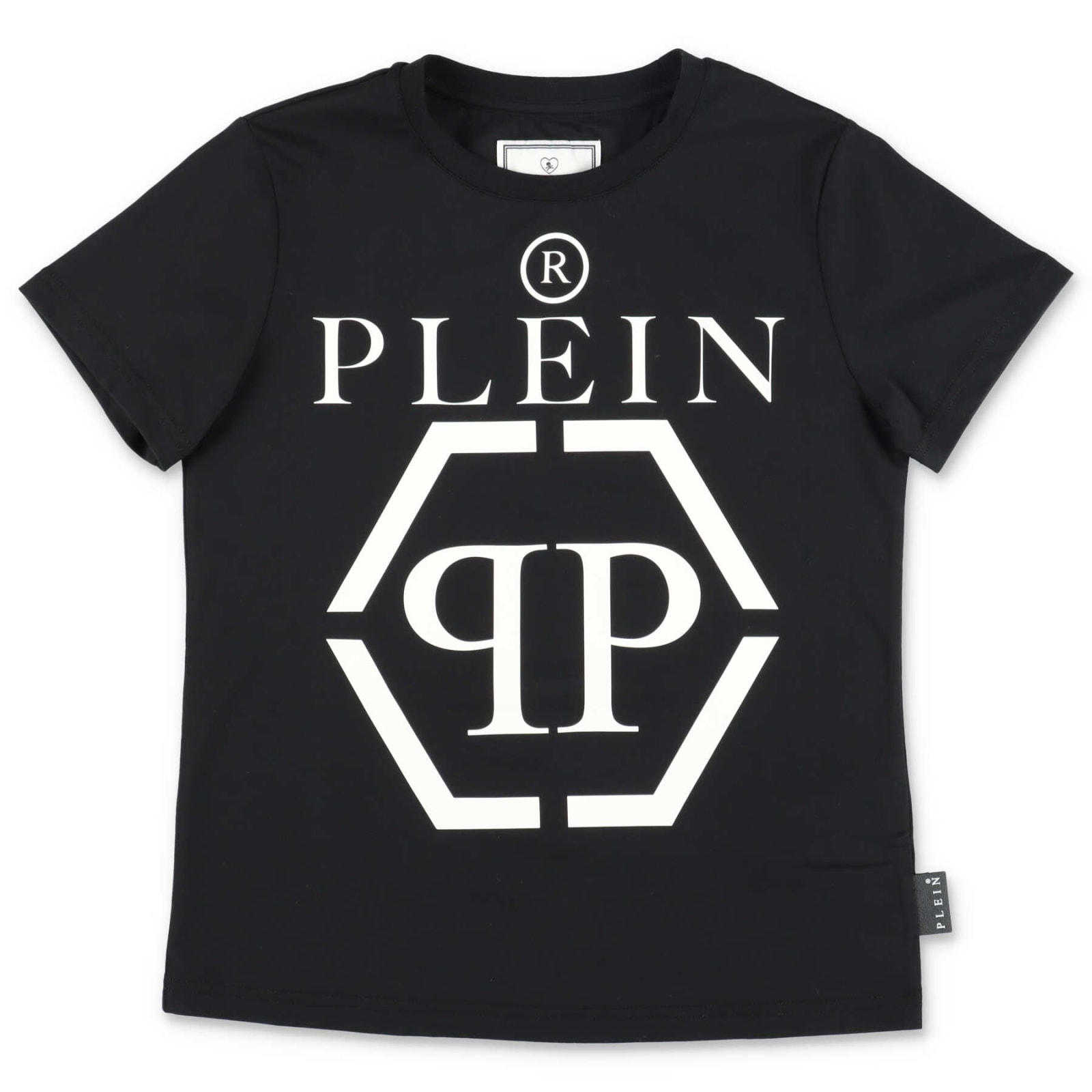 Philipp Plein T-shirt Nera Skull In Jersey Di Cotone