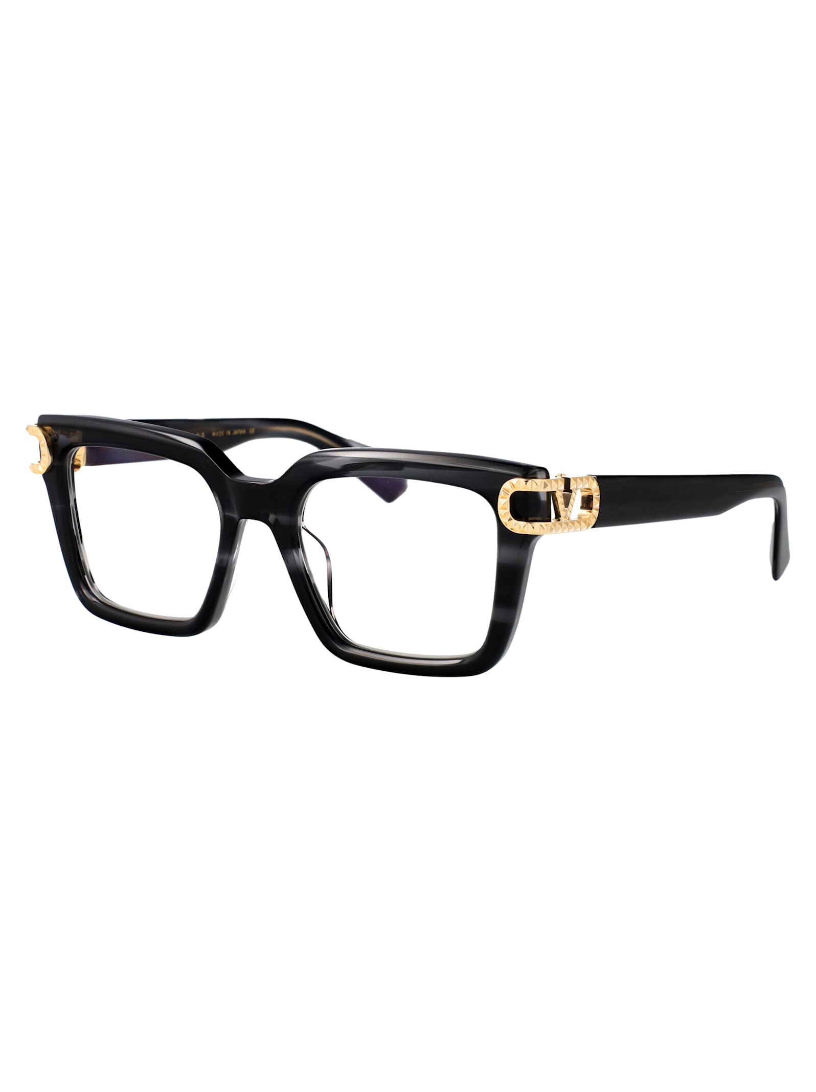 Valentino V-side - Black Swirl / Light Gold Glasses In 131a Blk-gld