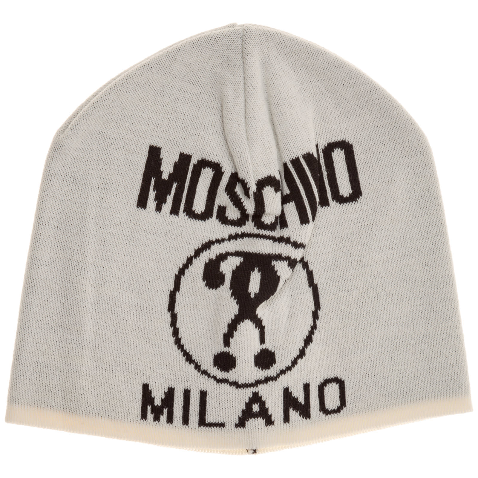 MOSCHINO DOUBLE QUESTION MARK BEANIE,M514660016001
