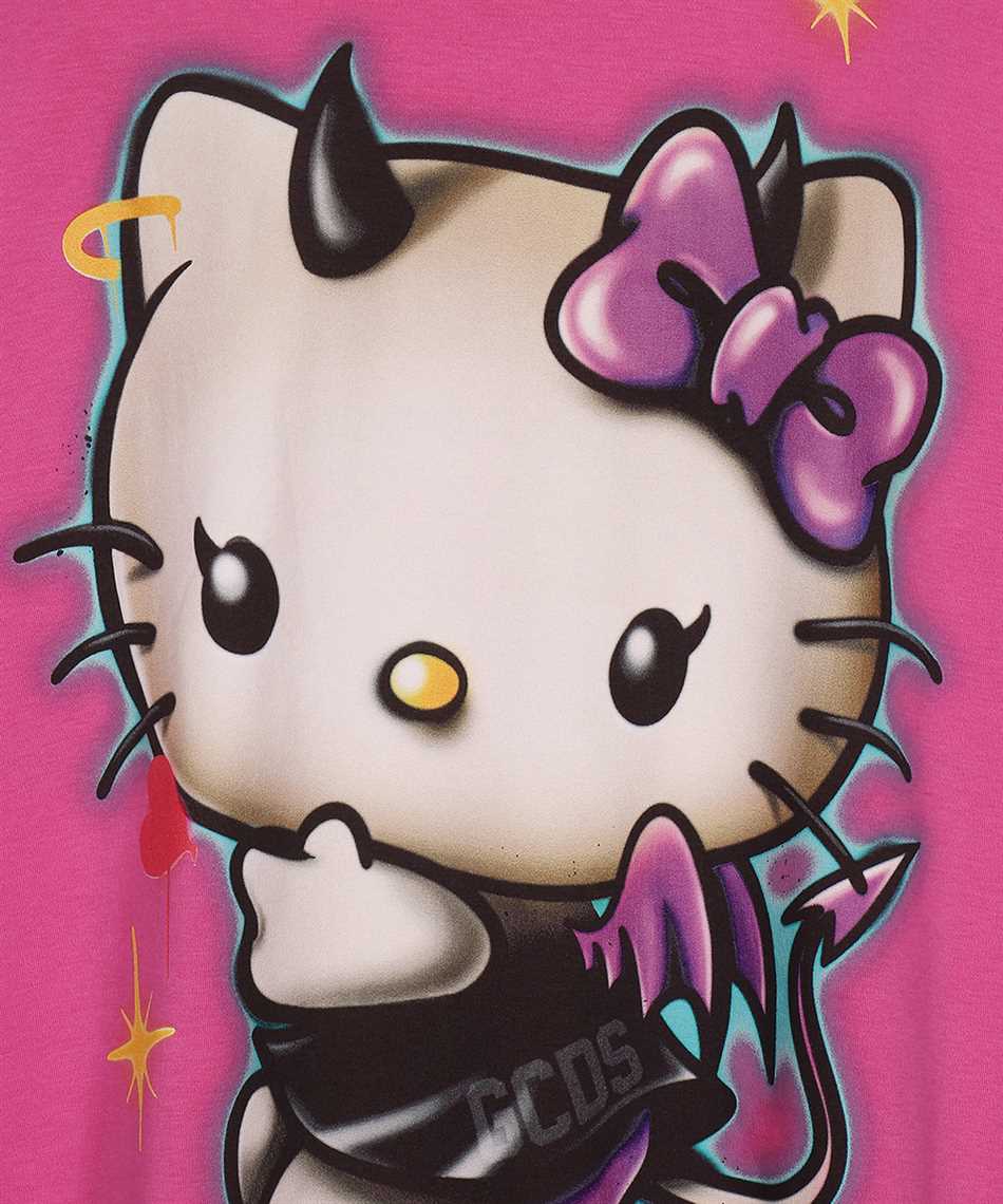 Shop Gcds X Hello Kitty - Cotton T-shirt Dress In Fuchsia