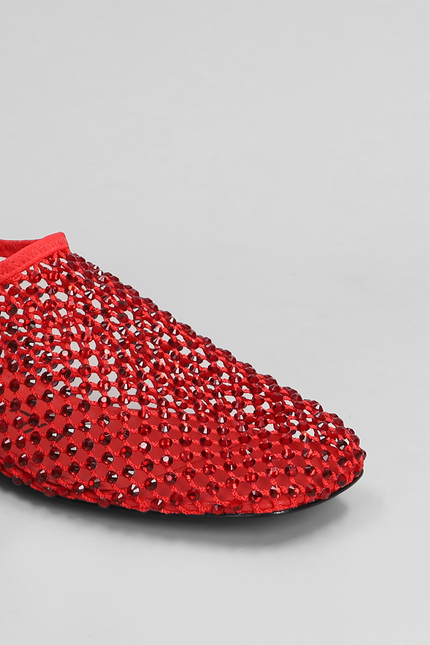 STRATEGIA BALLET FLATS IN RED LEATHER