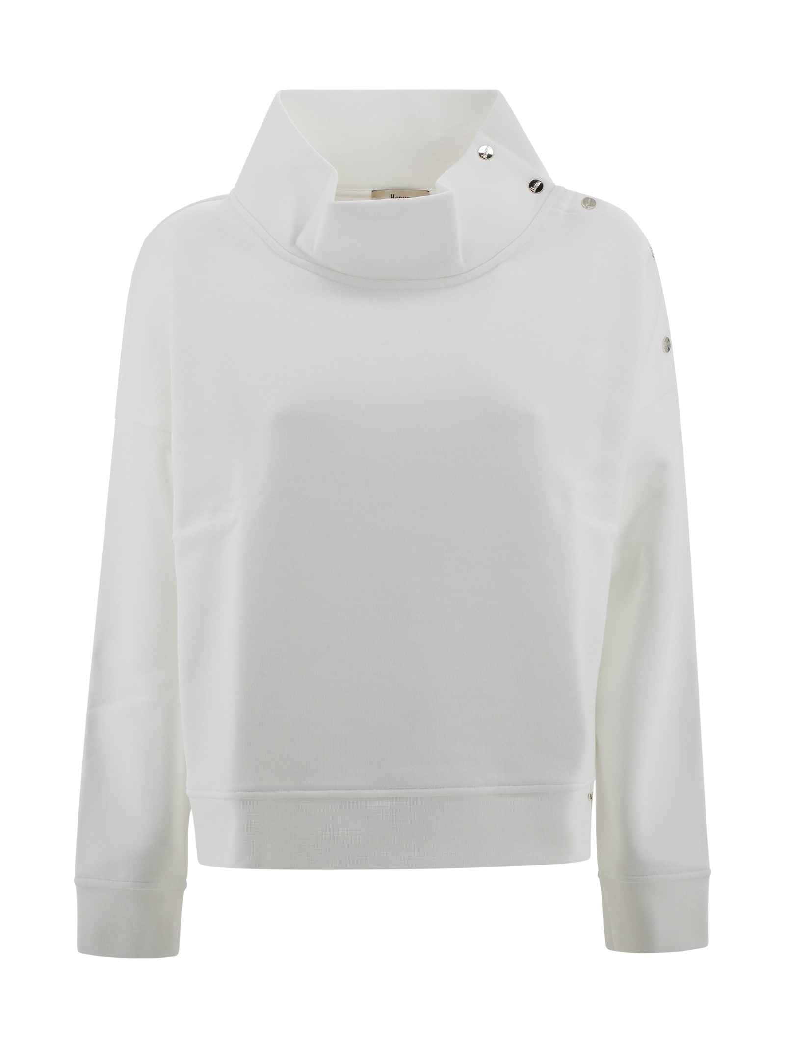 Herno Cotton Sweatshirt In White