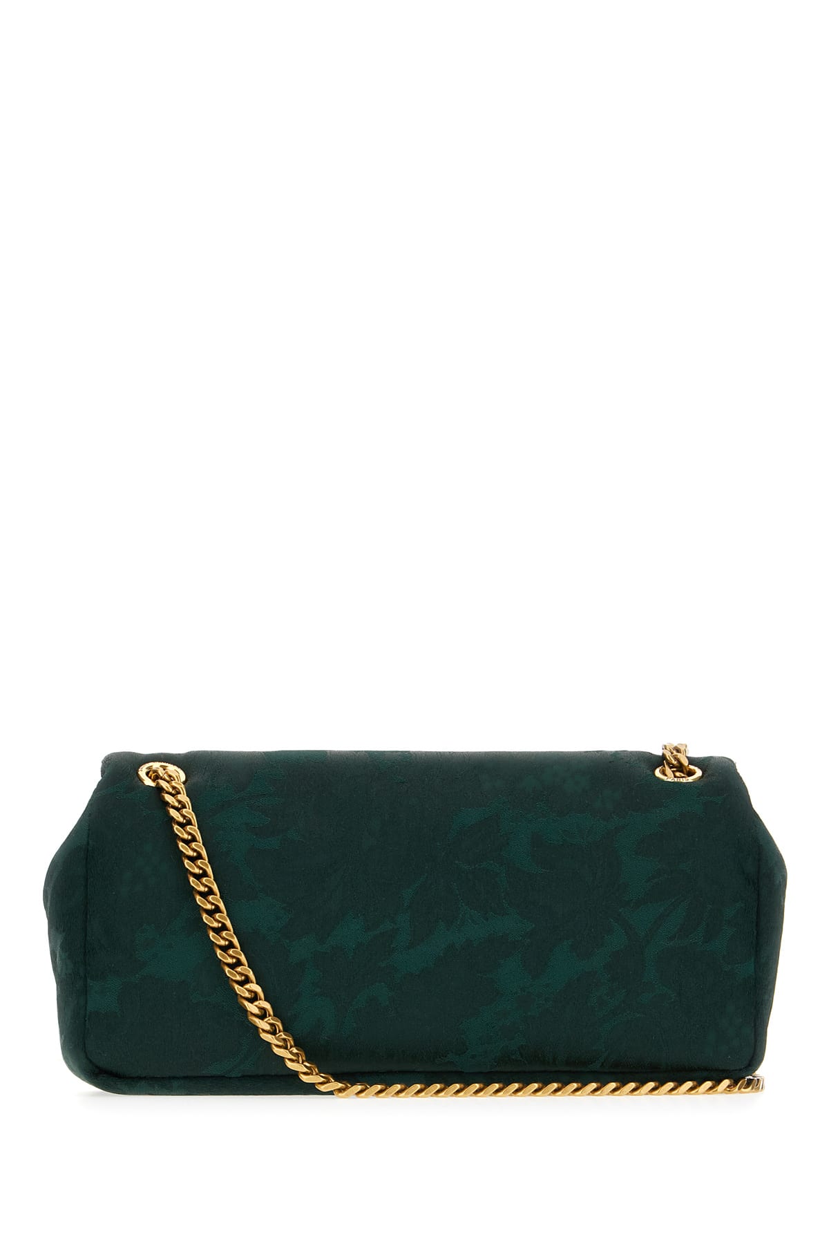 Saint Laurent Green Jacquard Small Calypso Shoulder Bag