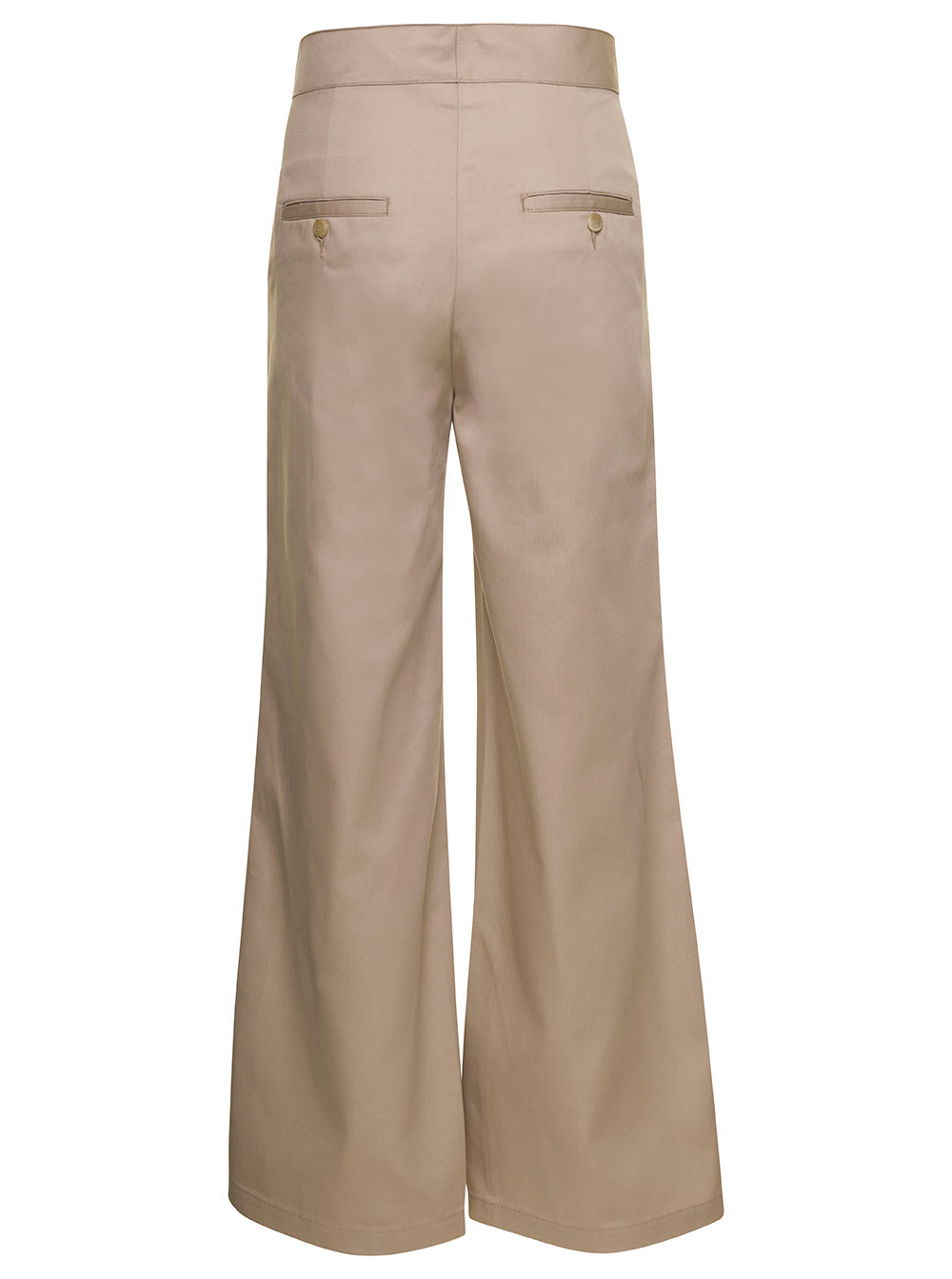 Shop Palm Angels Reversed Waistband Chino In Beige