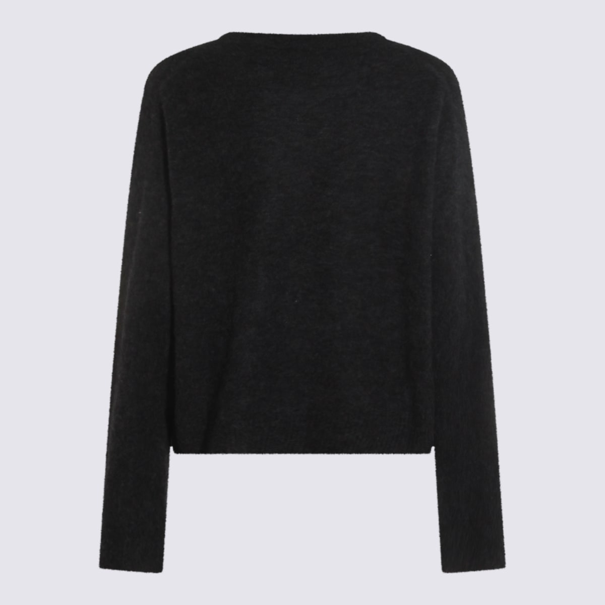 Ganni Jersey With Banana And Logo In Black