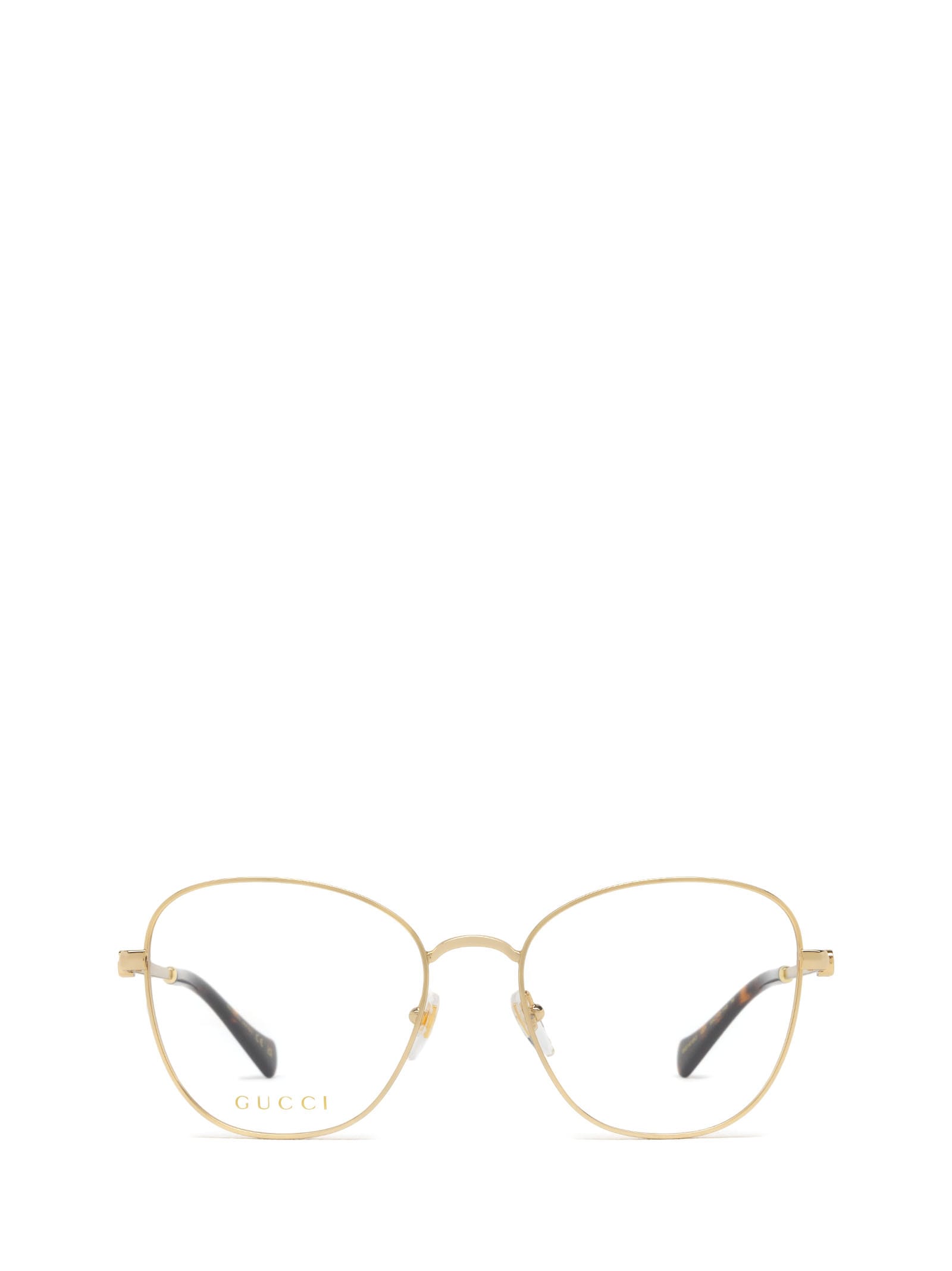 Shop Gucci Gg1418o Gold Glasses