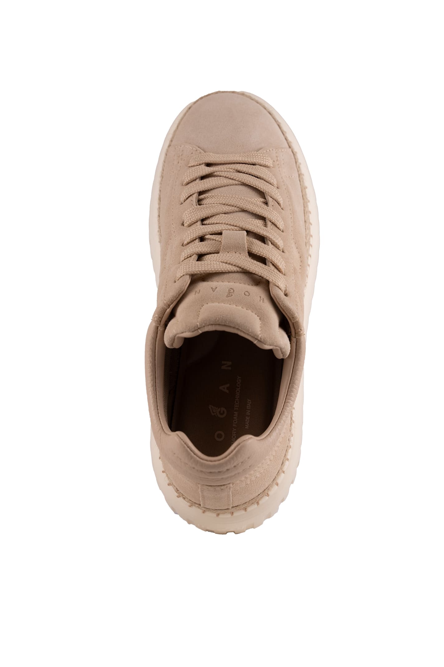 Hogan H-stripes Sneakers In Suede In Avorio