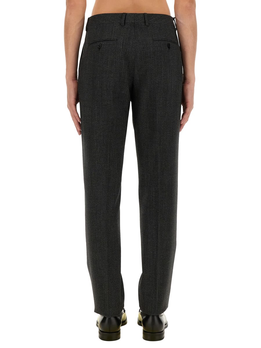 Shop Lardini Straight Leg Pants In Charcoal