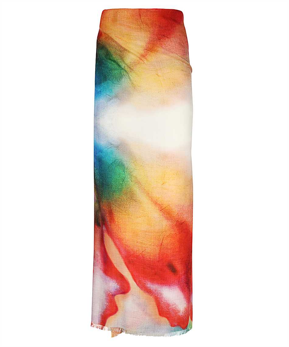 Shop Alexander Mcqueen Cashmere Sarong In Multicolor