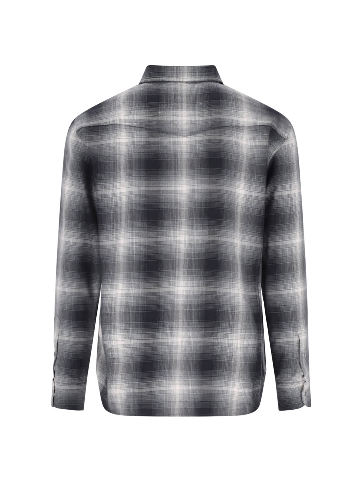 Shop Tom Ford Shirt Grand Check In Gray