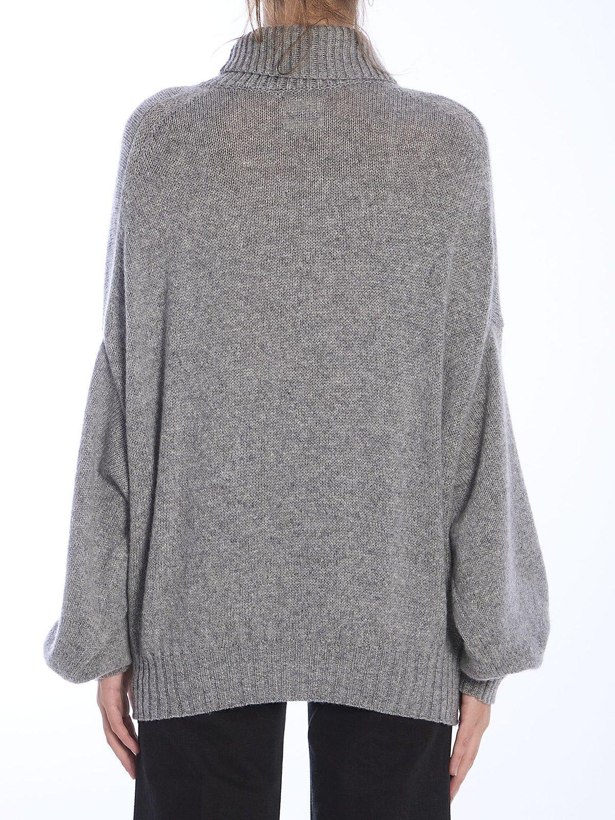 Khaite Morris Roll Neck Jumper In Granite