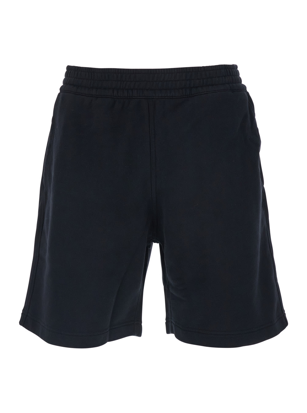 Givenchy Black Bermuda Shorts With Elastic Waist And Logo Patch On The Back In Cotton Man