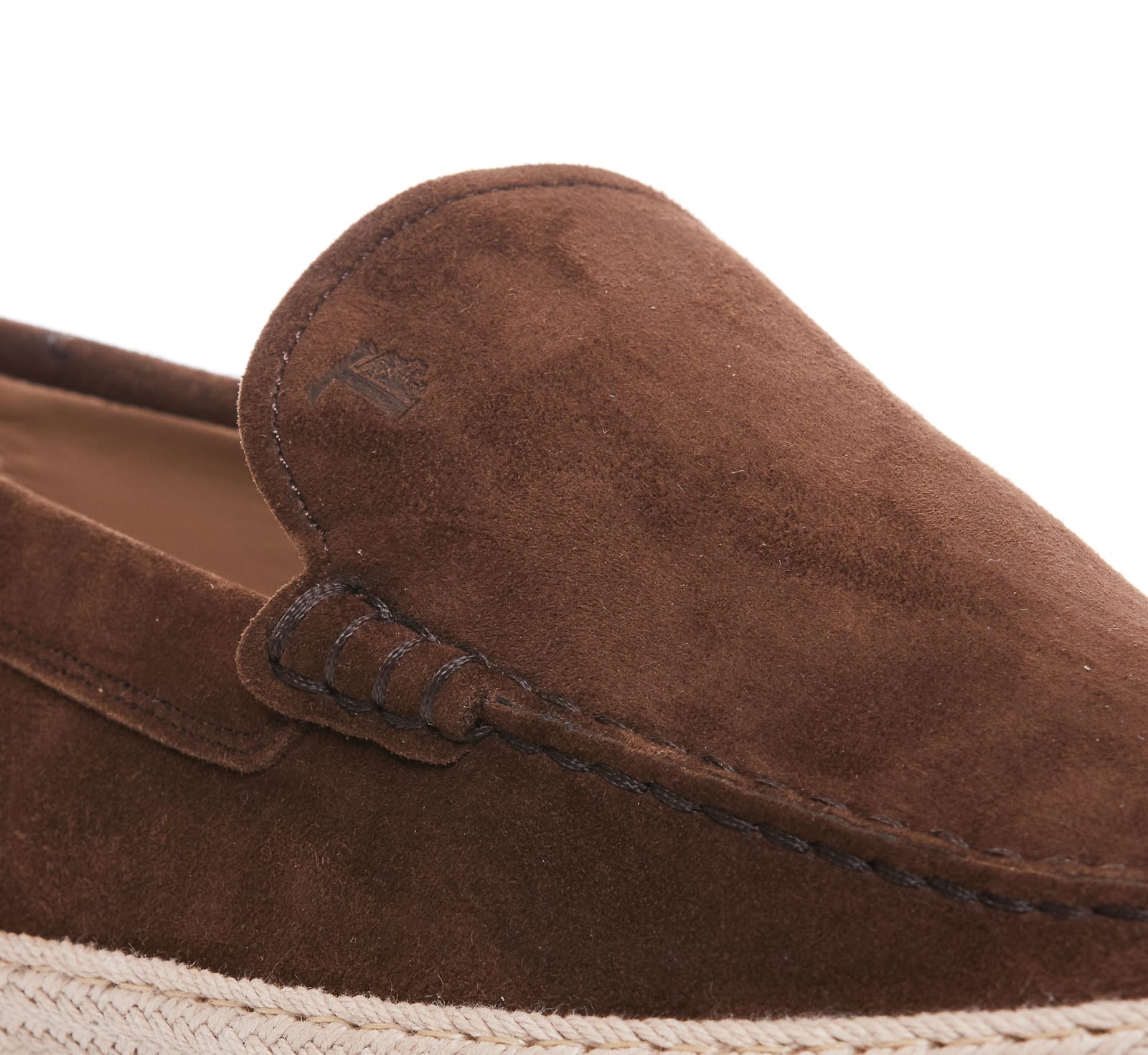 Shop Tod's Nabuk Slip On In Brown