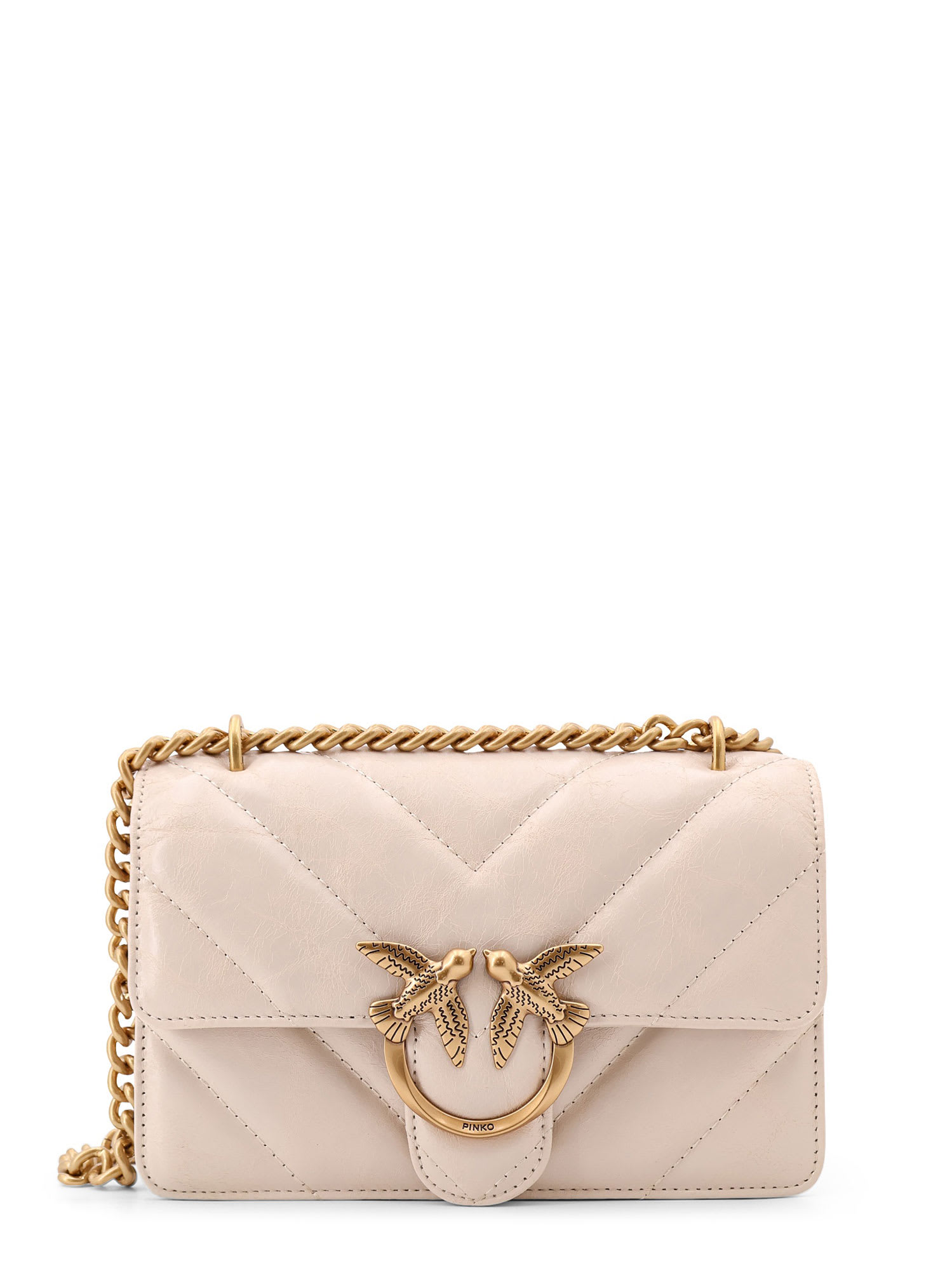 Shop Pinko Shoulder Bag In White