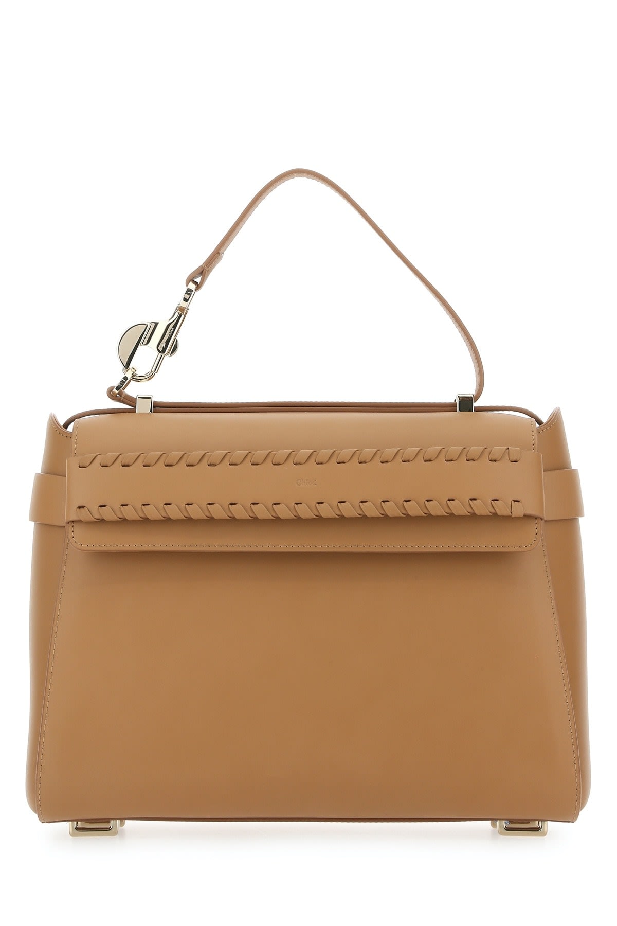 Chloé Chloe Women Camel Leather Small Nacha Handbag In 26x