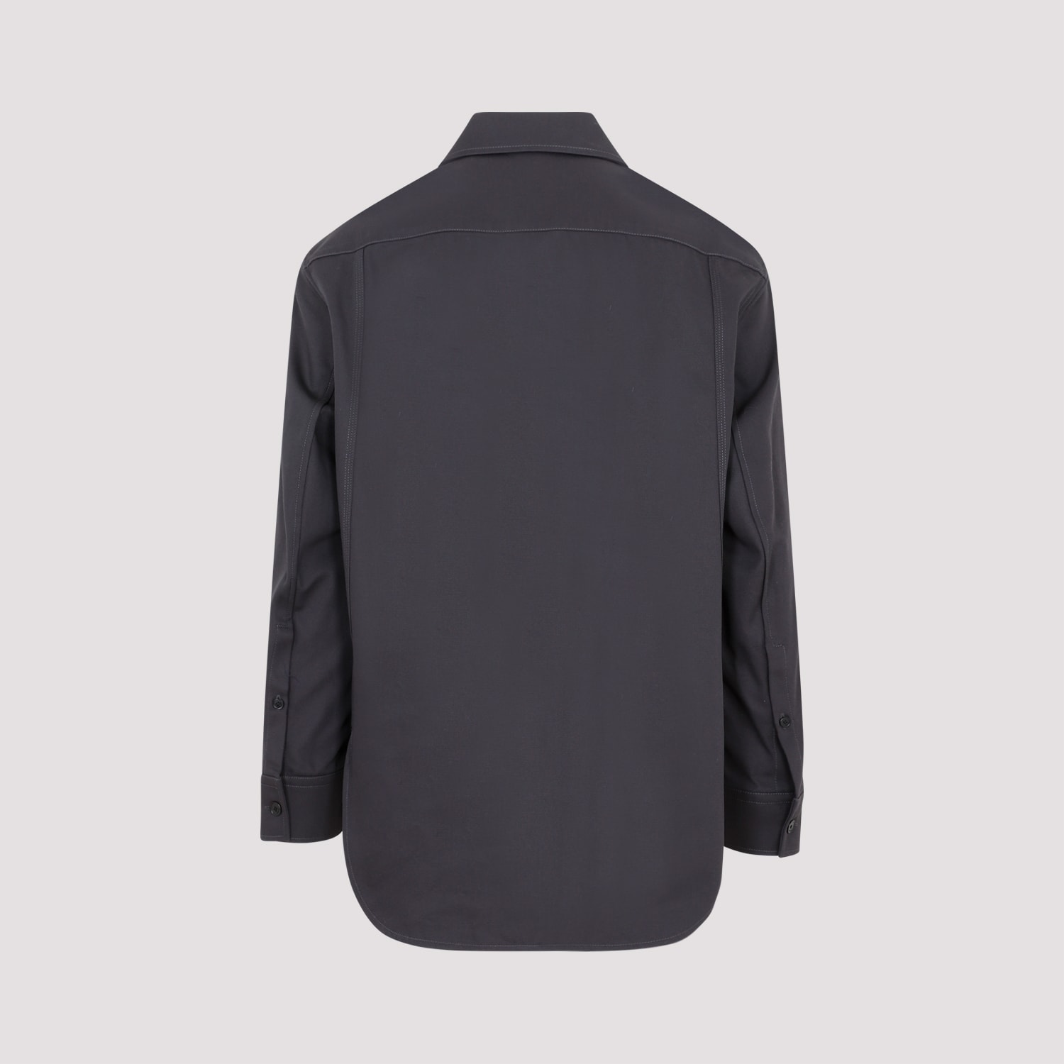 Shop Lanvin Twisted Cocoon Overshirt In Steel