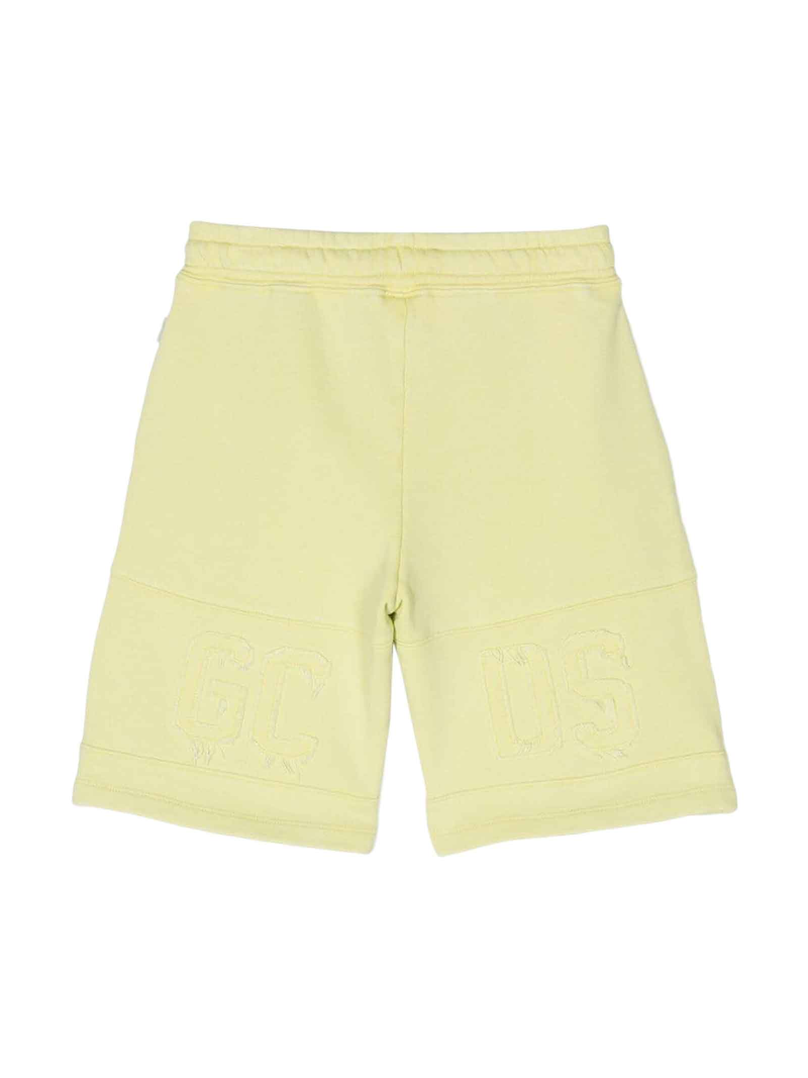 Shop Gcds Mini Yellow Shorts Unisex In Wild Lime