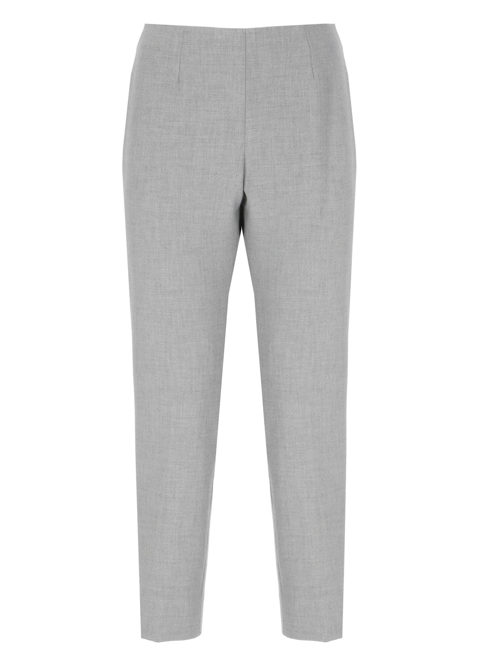 Shop Peserico Cropped Trousers In Grey