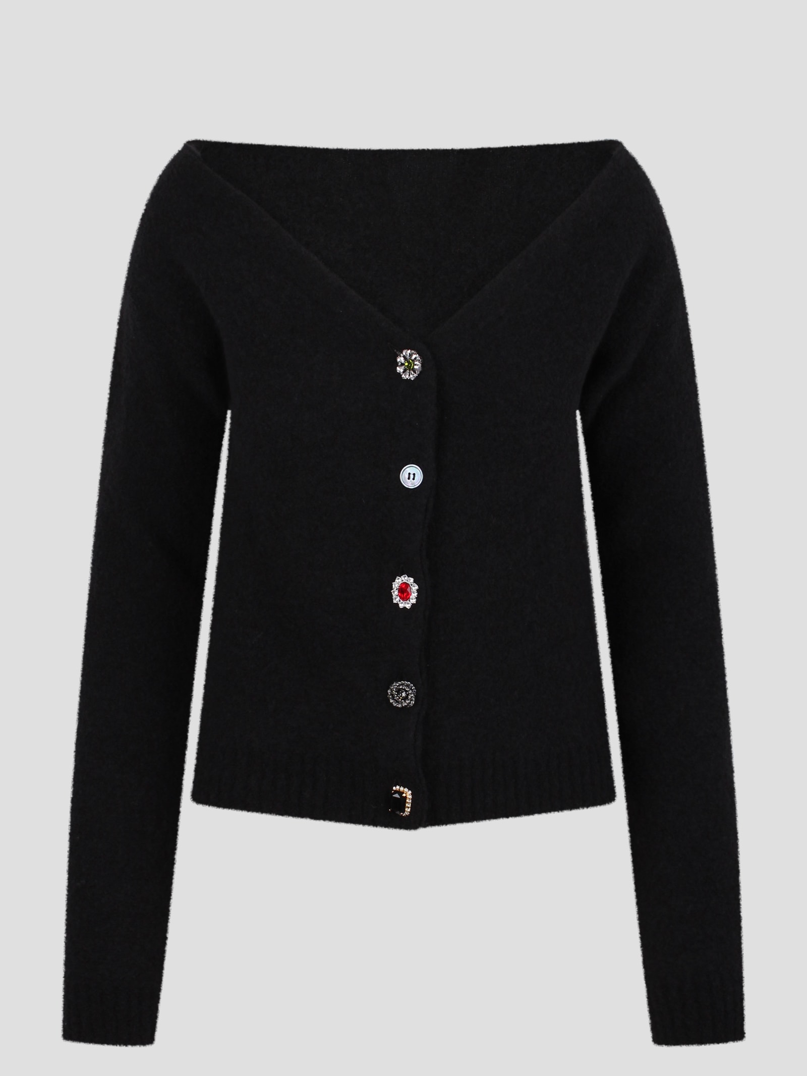 Shop N°21 N.21 Cardigan With Jeweled Buttons