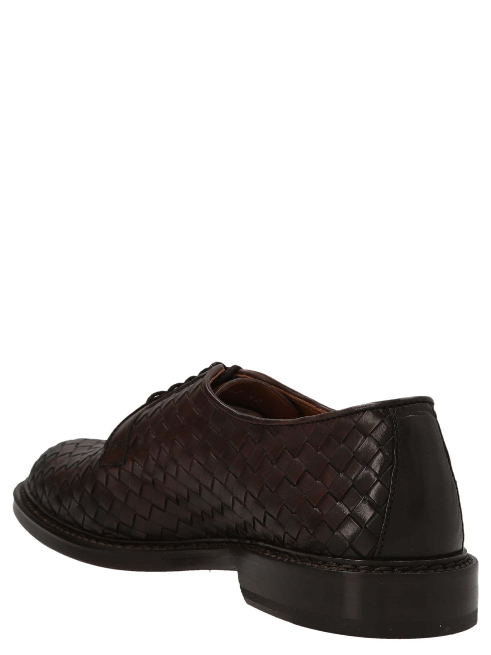 Shop Doucal's Woven Leather Derby Shoes