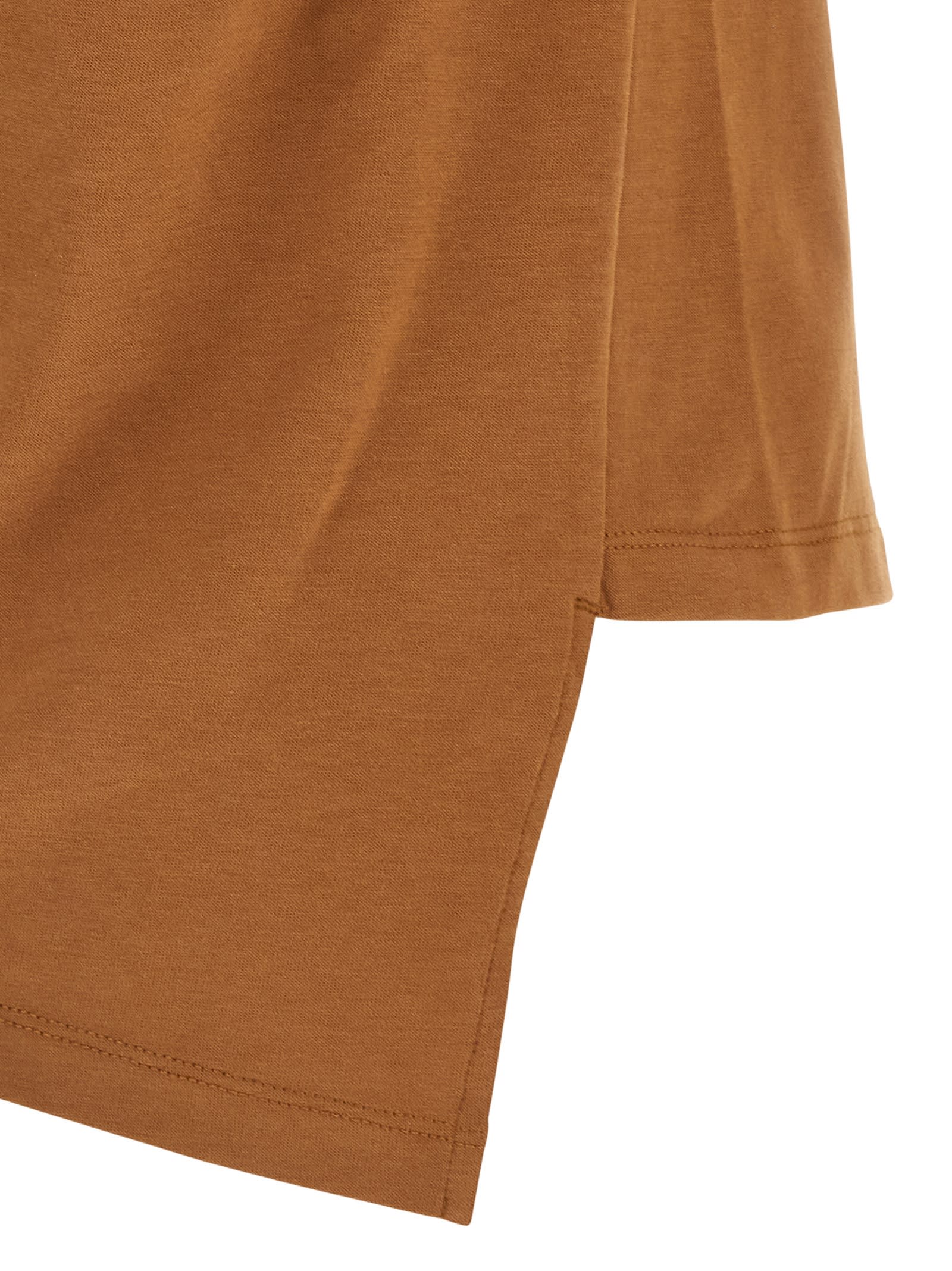Isabel Marant Sebani Asymmetric Cotton T-shirt In Brown