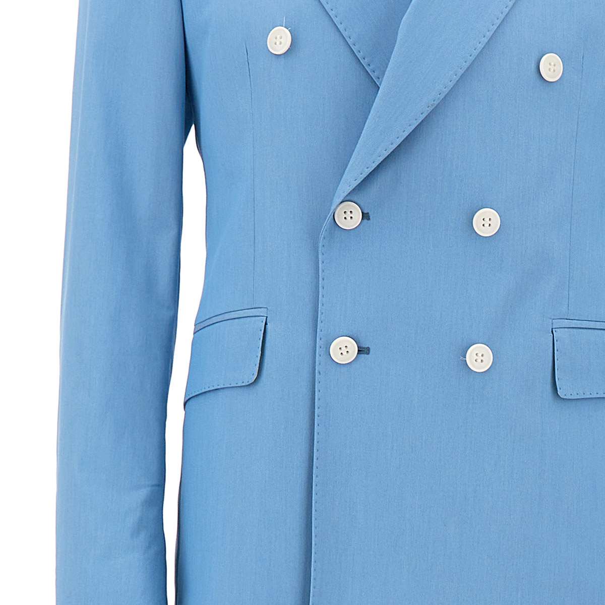 Brian Dales Two-piece Cotton Blend Suit In Light Blue