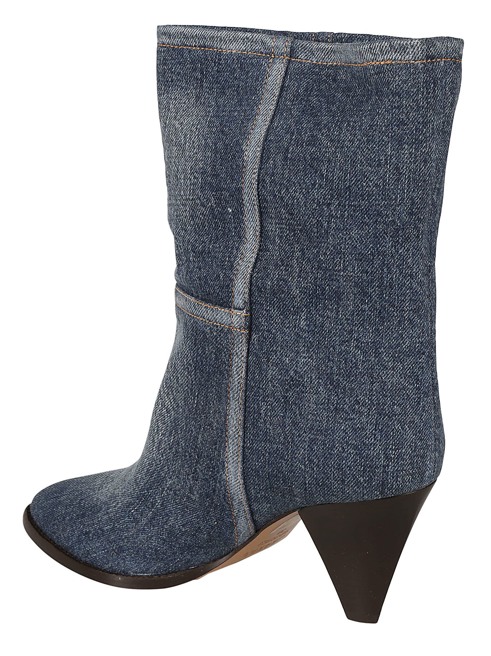Shop Isabel Marant Rouxa Boots In Washed Black