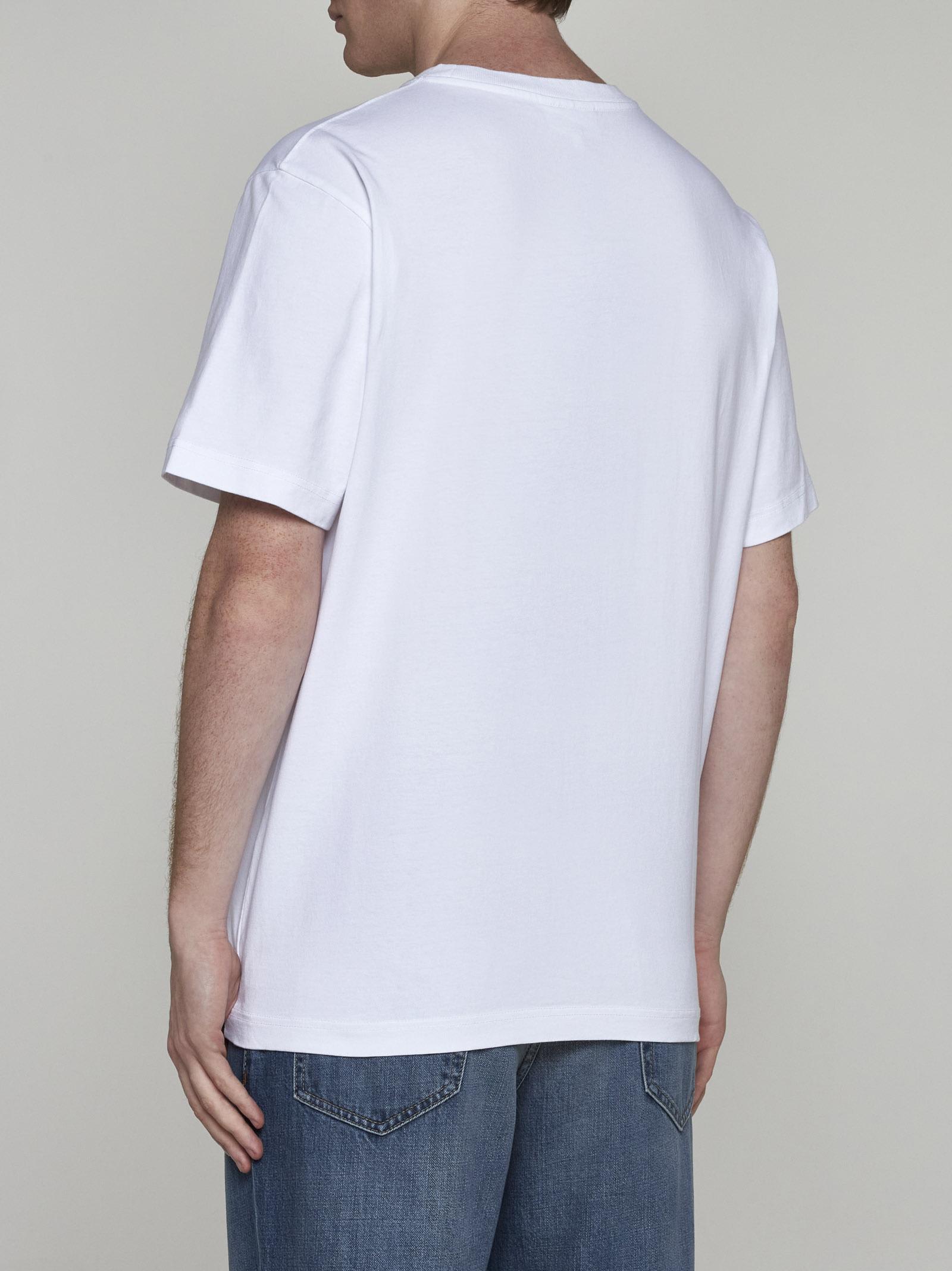 Shop Maison Kitsuné Bold Fox Head Patch Cotton T-shirt In Bianco