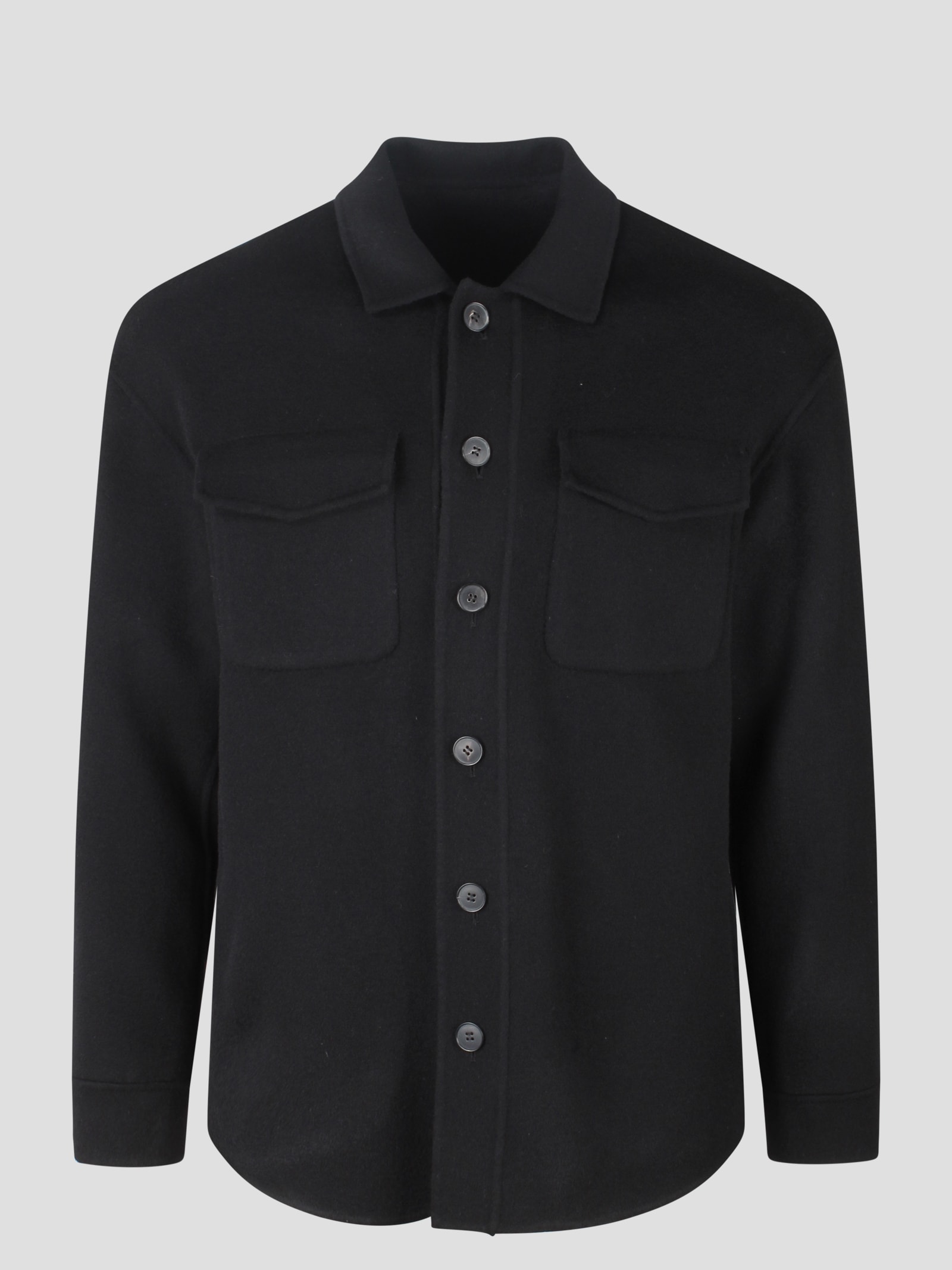 Shop Low Brand Shirt Jacket In Black