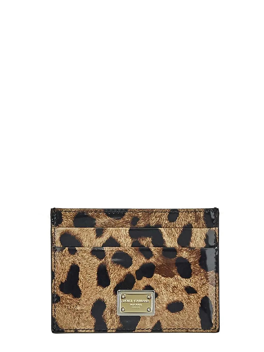 Shop Dolce & Gabbana Leopard-print Card Holder