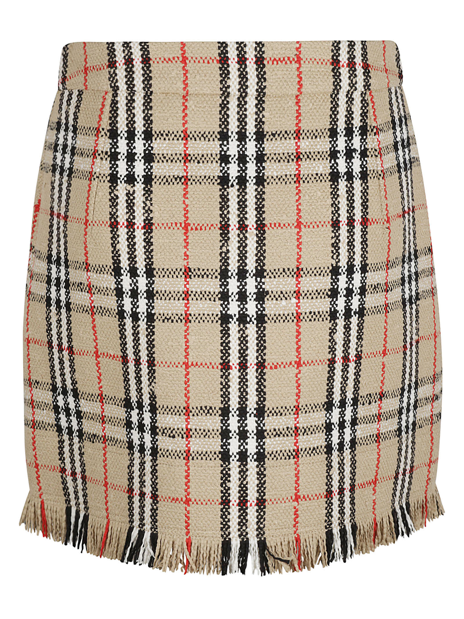 Shop Burberry Catia Mini Skirt In Archive Beige