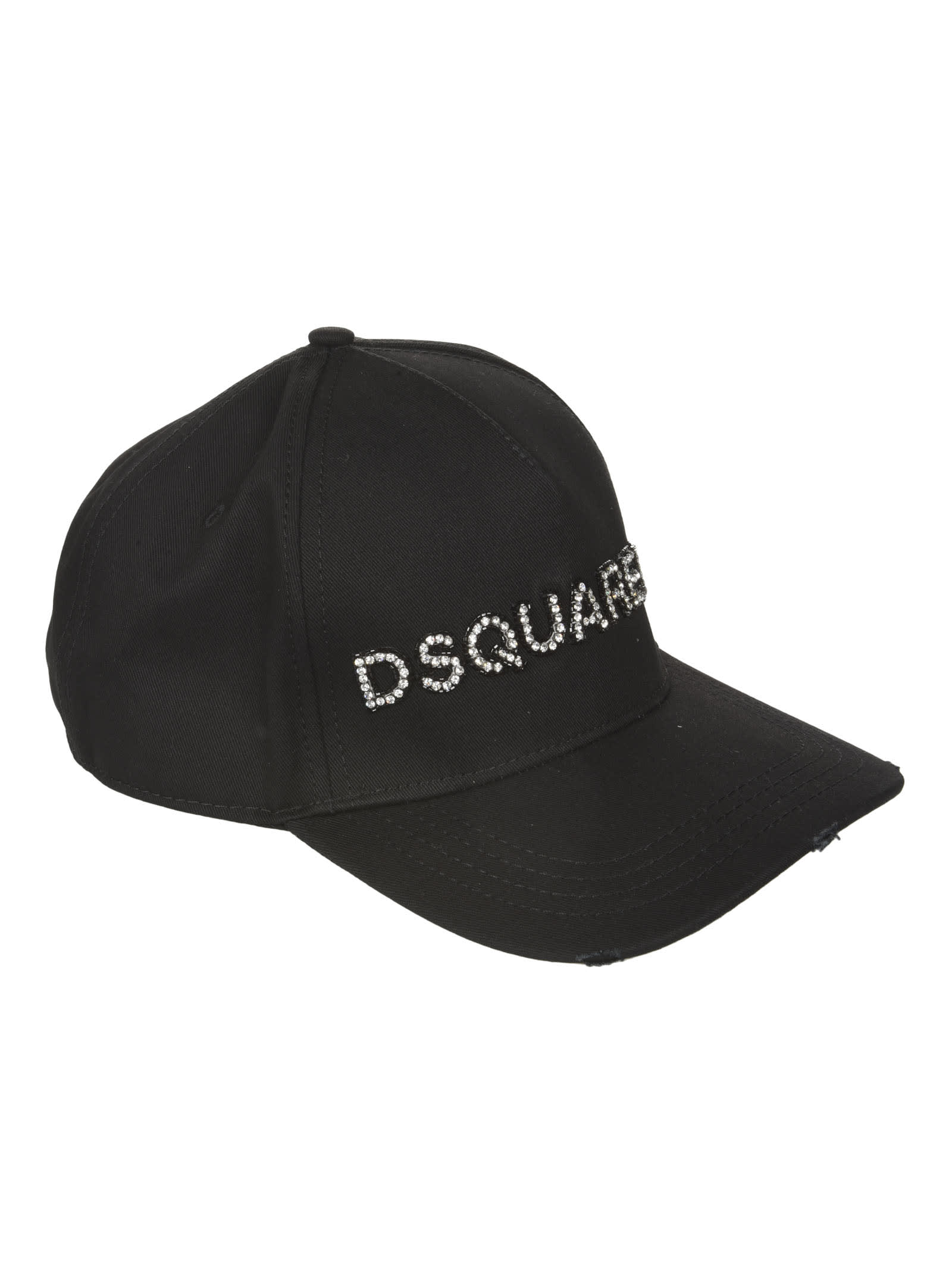 Dsquared2 Crystal Embellished Logo Baseball Cap
