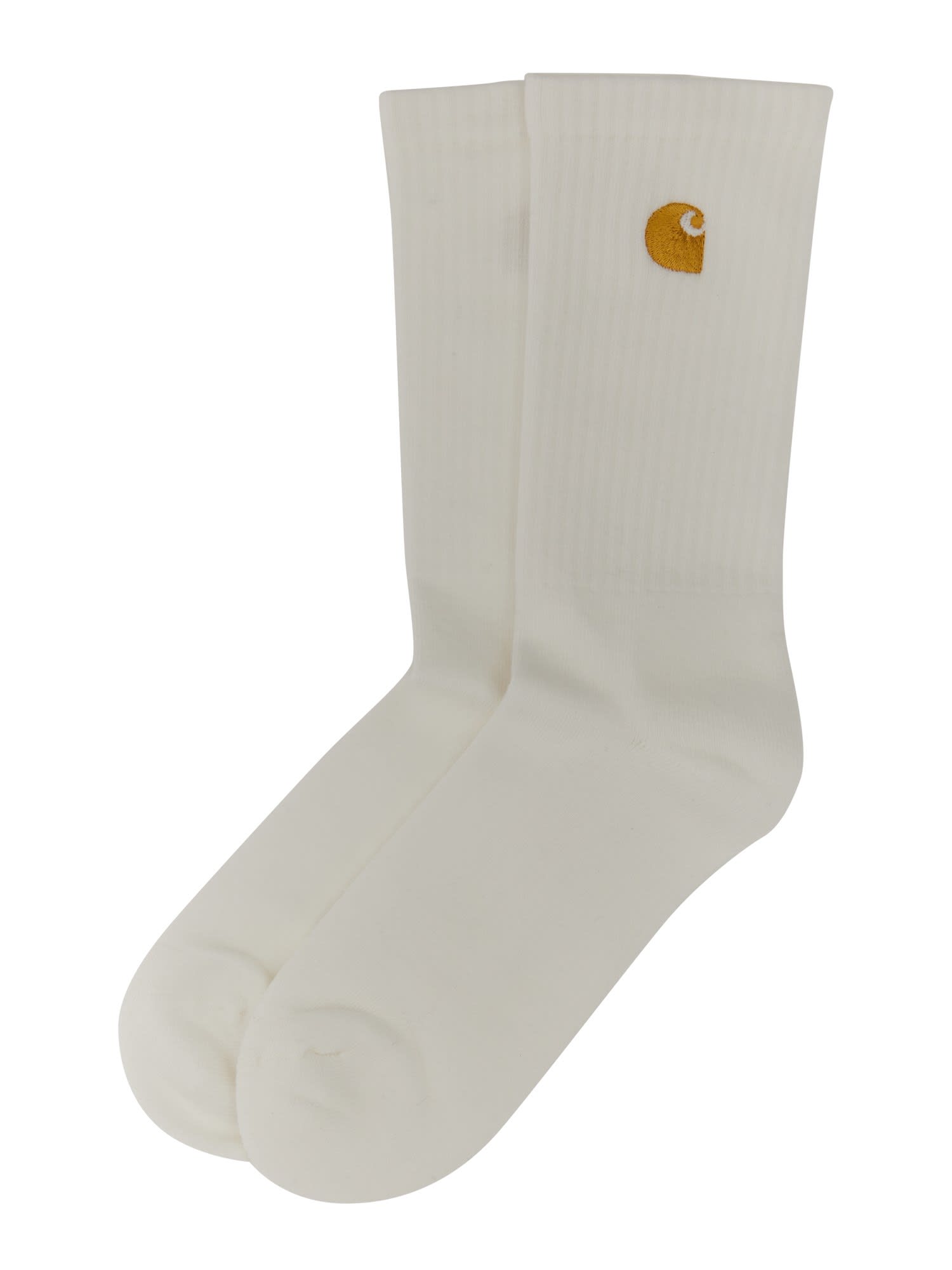 Shop Carhartt Socks With Logo Embroidery In White