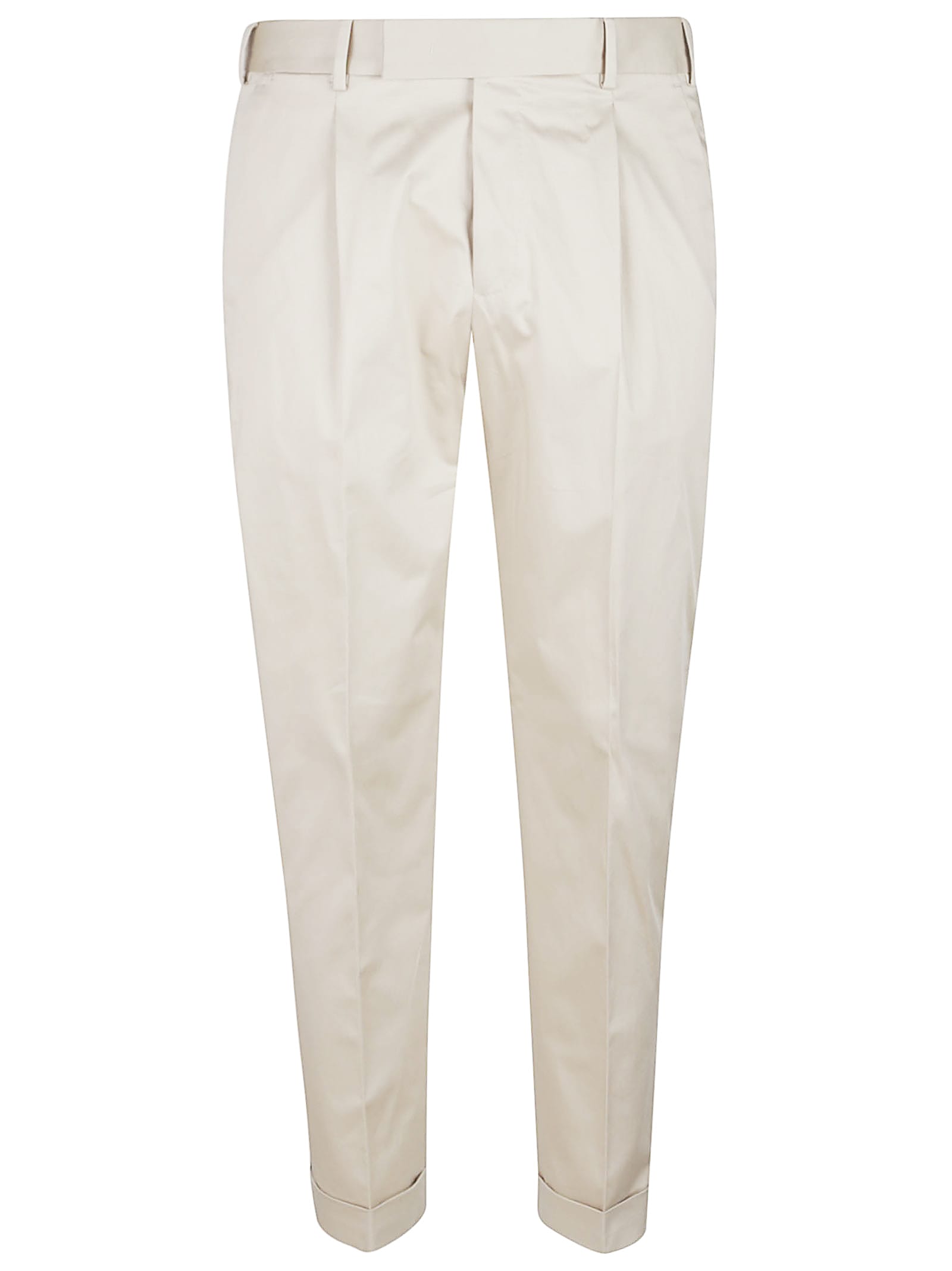 Pt Torino Cotton-linen Blend Trousers With Modern Tailoring