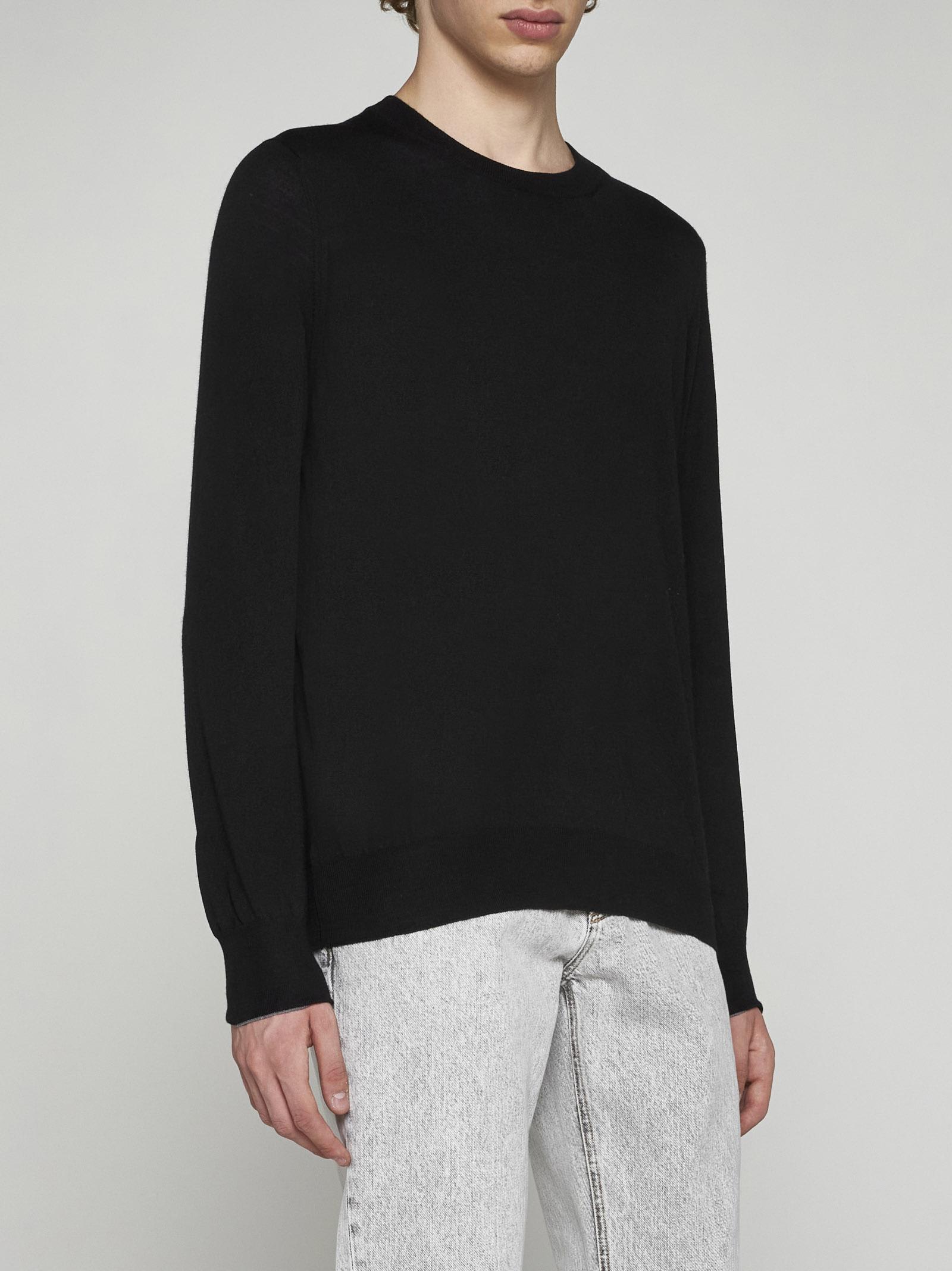 Shop Brunello Cucinelli Wool And Cashmere Sweater In Nero E Grigio