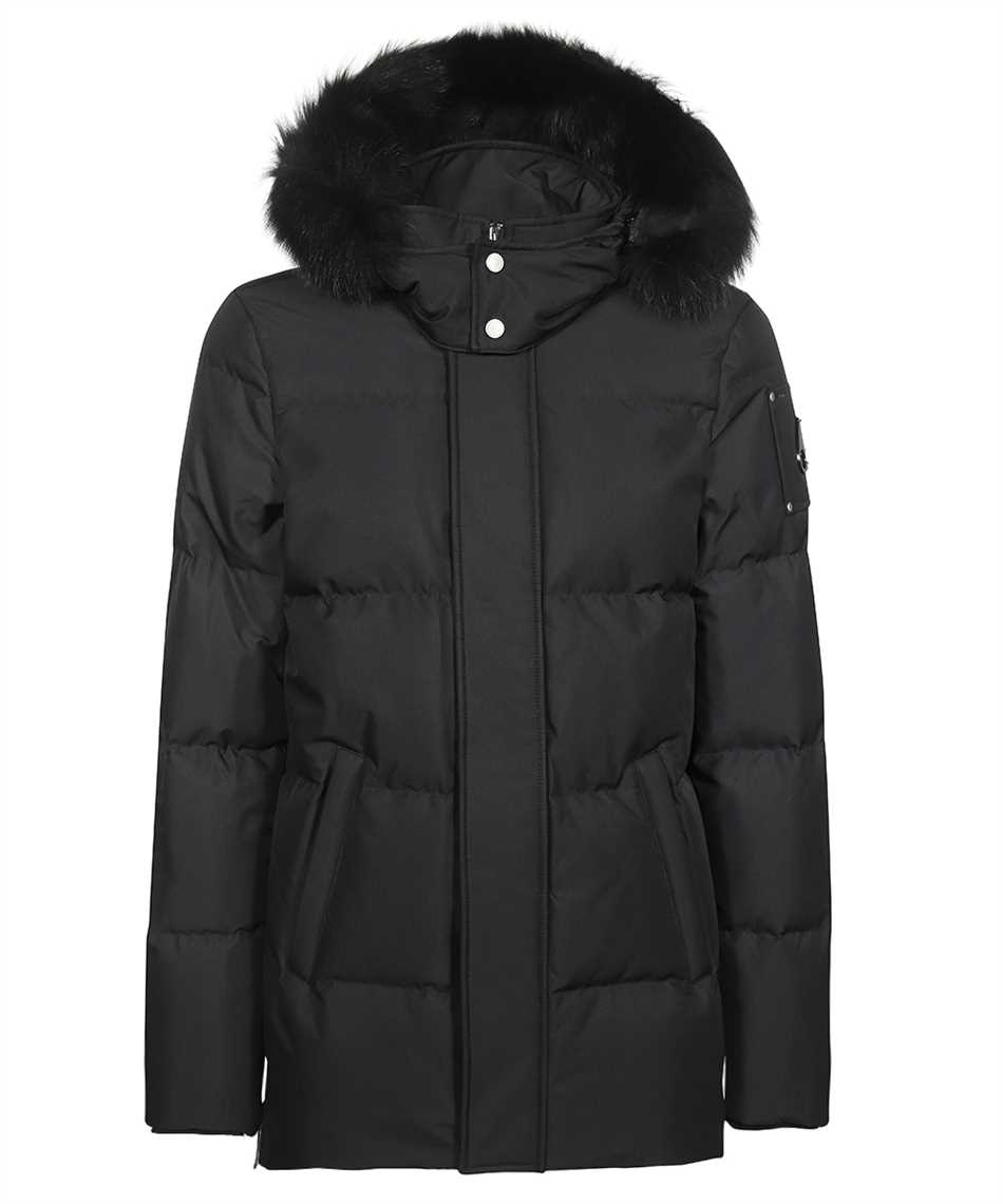 Shop Moose Knuckles Fur Hood Down Jacket In Black