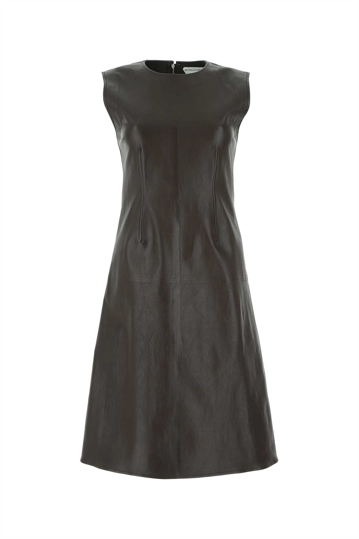 Dark Brown Nappa Leather Dress