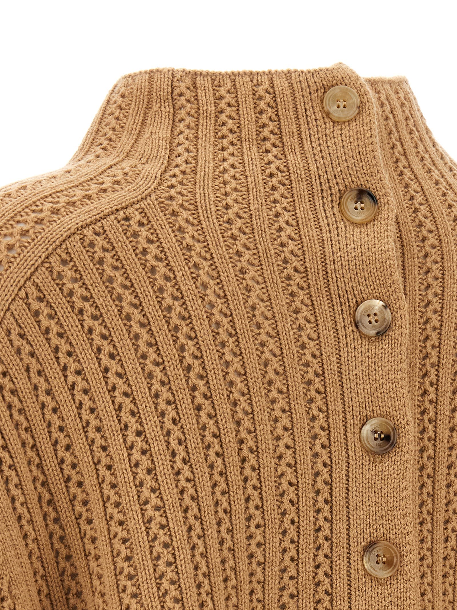 Max Mara Hodeida Wool And Cashmere Sweater In Beige