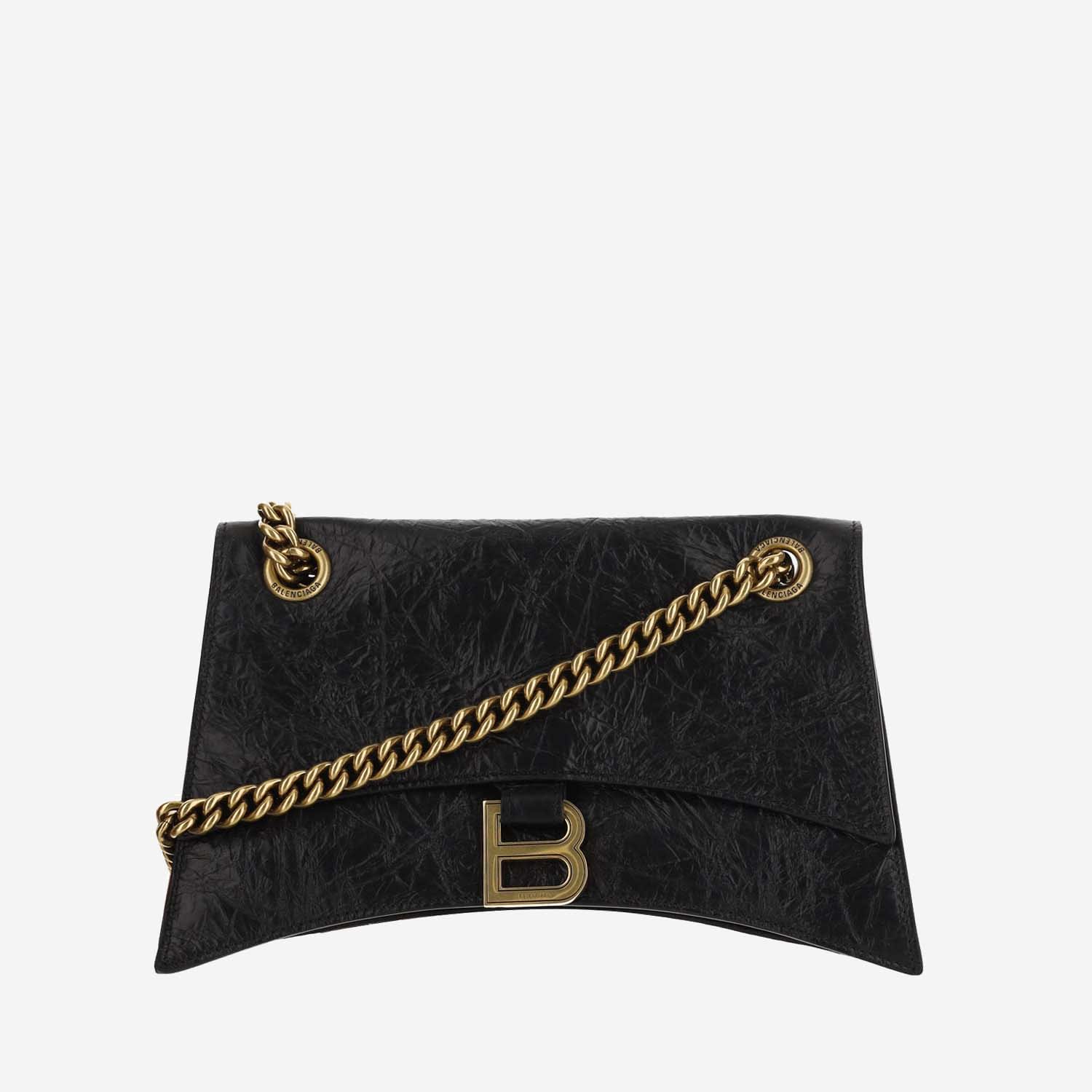 Balenciaga Hourglass S Quilted Shoulder Bag In Black