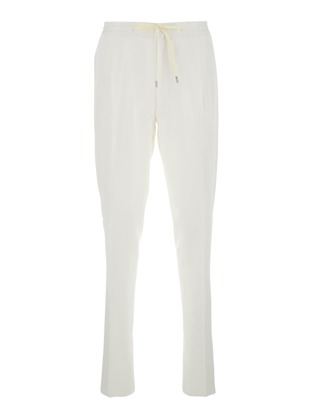 Lardini Pantalone Uomo Tinto In Capo Drop Reg In White