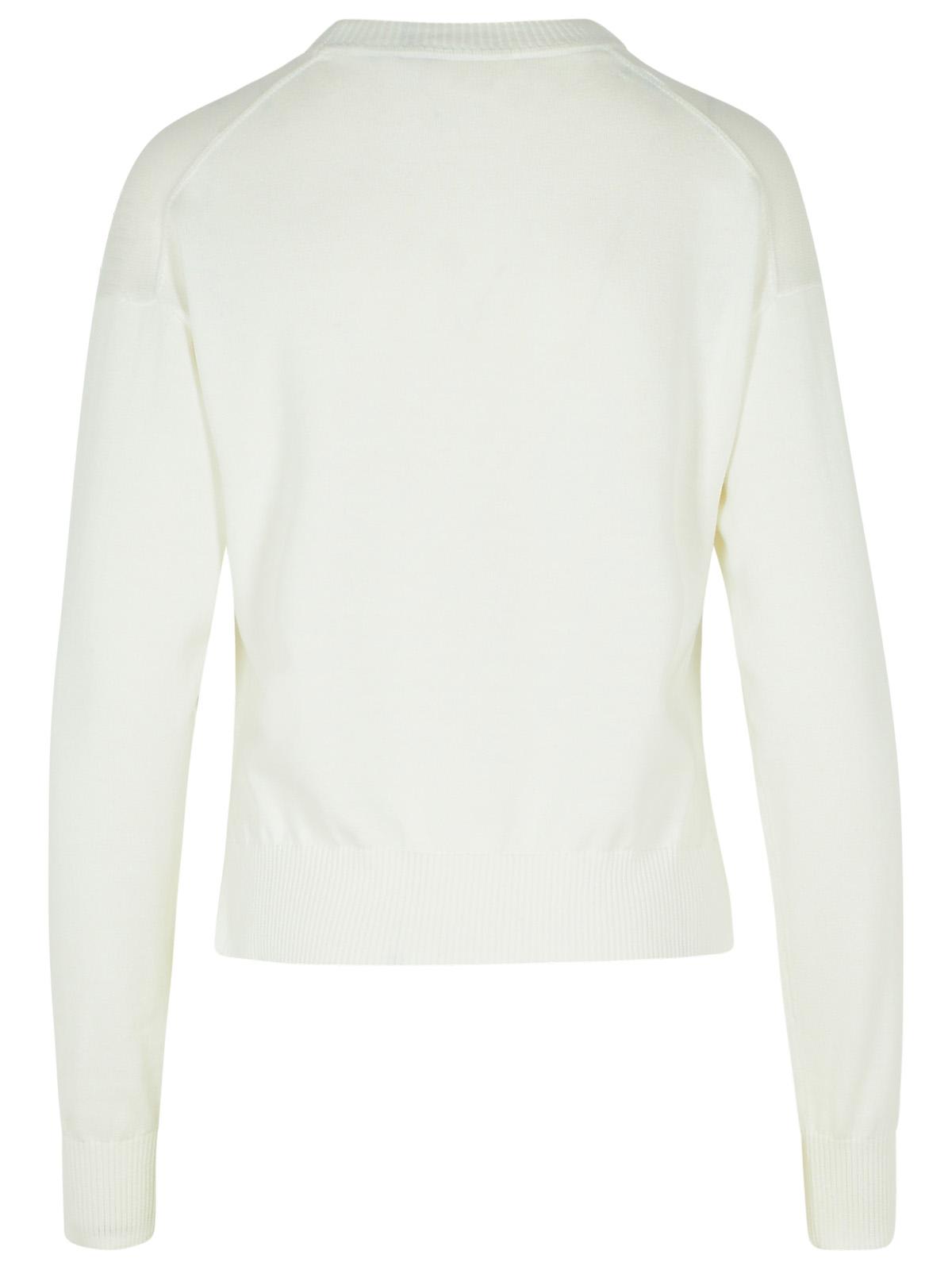 Shop M05ch1n0 Jeans White Cotton Sweater