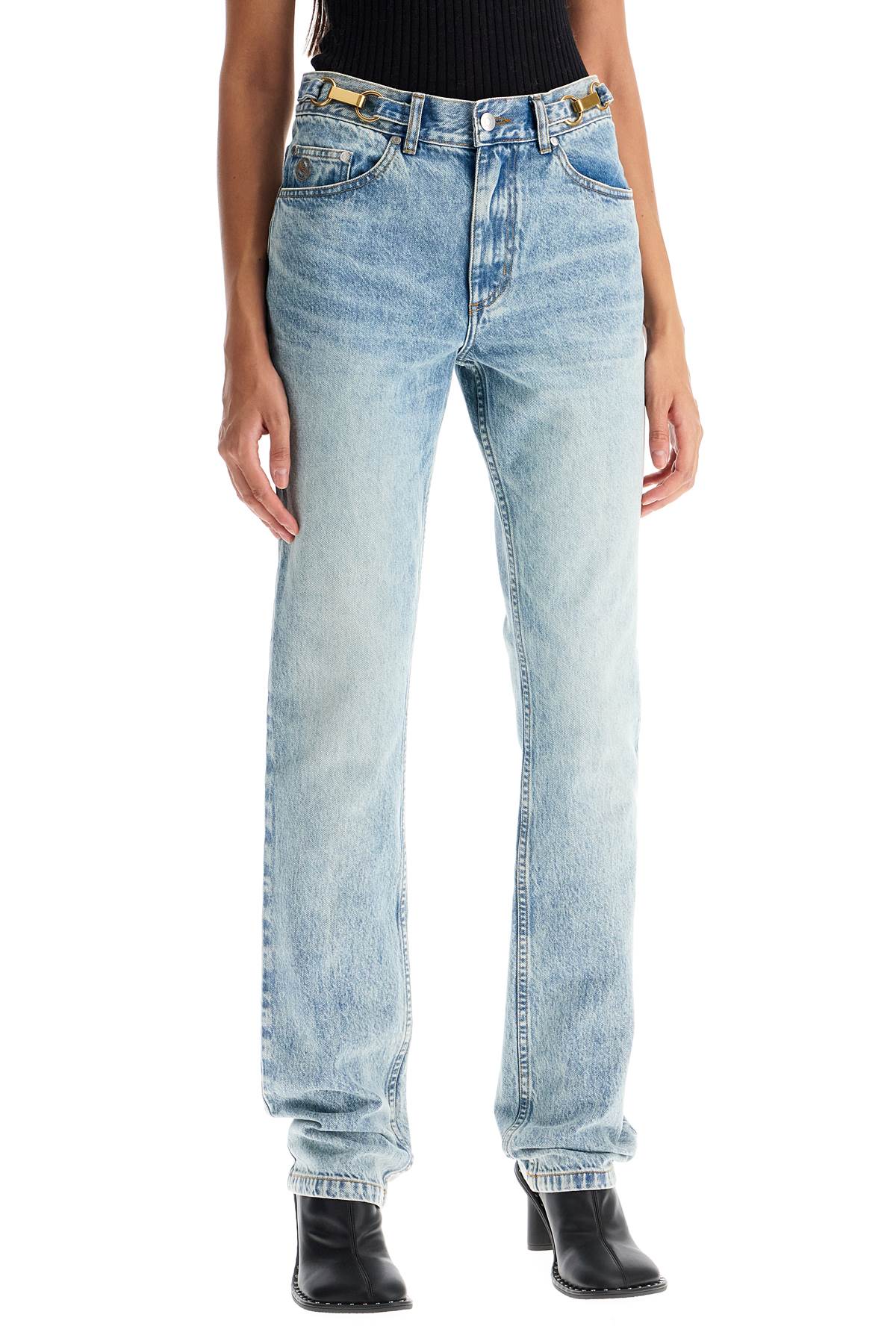 Shop Stella Mccartney Slim Fit Jeans For Stylish In Vintage Blue Denim (blue)