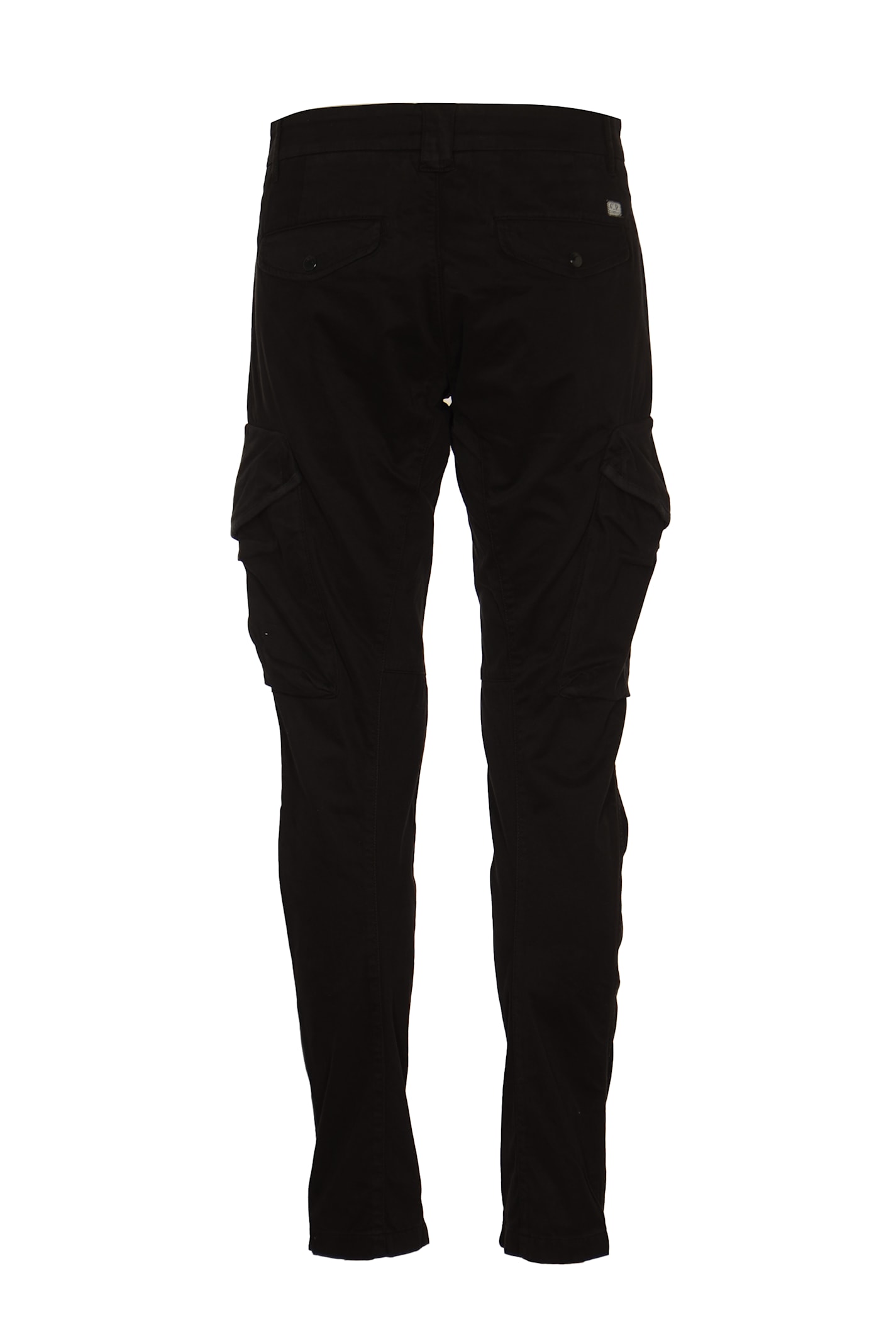 Shop C.p. Company Cargo Fitted Trousers In Black